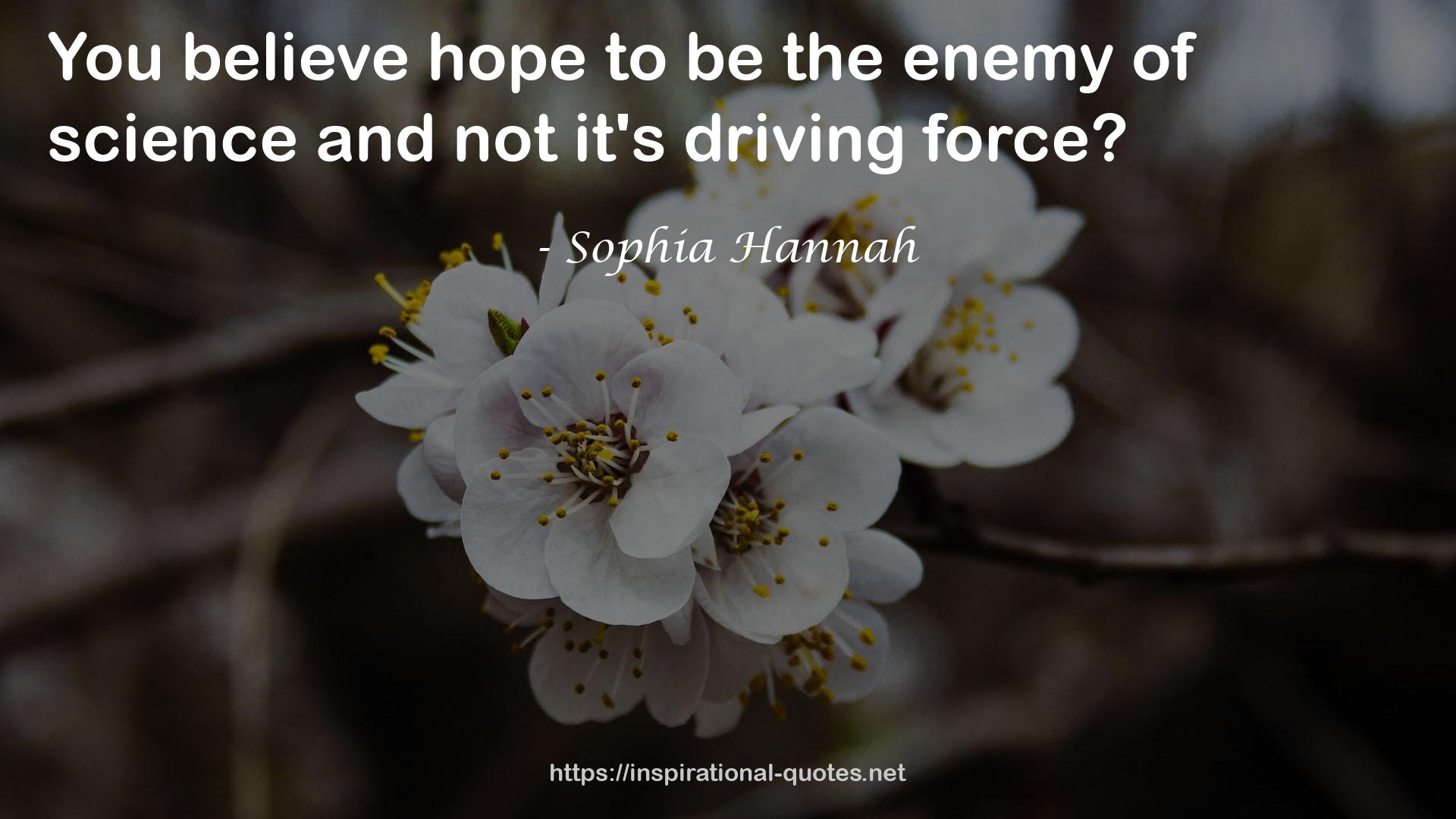 Sophia Hannah QUOTES