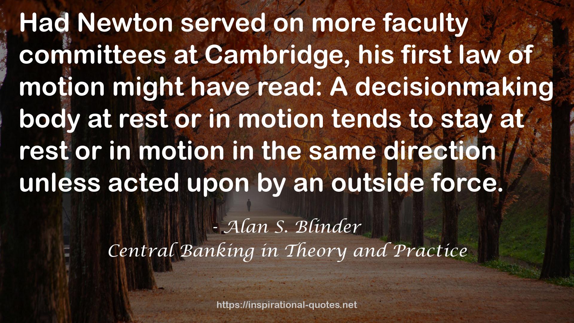 Central Banking in Theory and Practice QUOTES