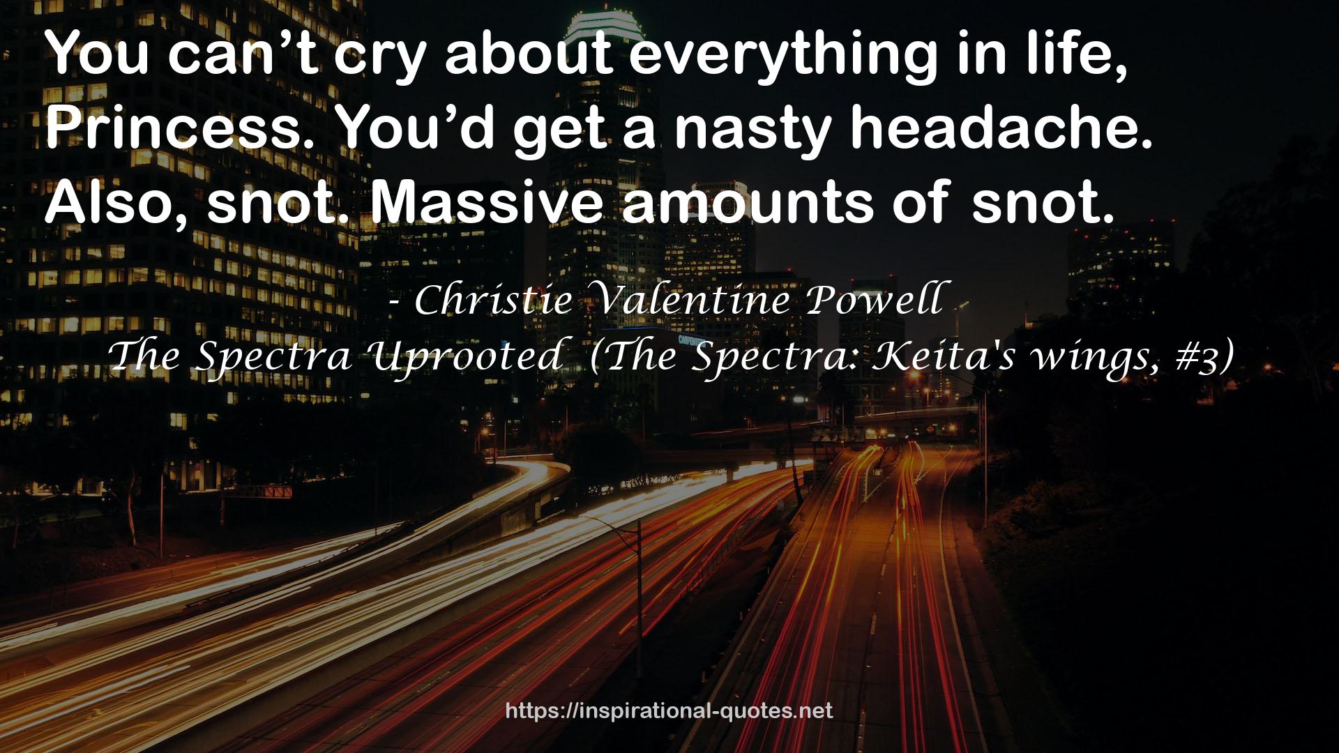 The Spectra Uprooted  (The Spectra: Keita's wings, #3) QUOTES