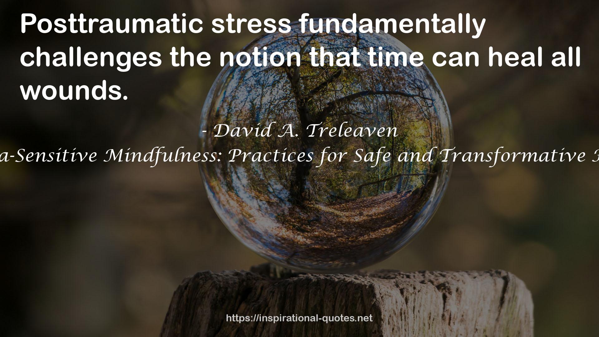 Trauma-Sensitive Mindfulness: Practices for Safe and Transformative Healing QUOTES