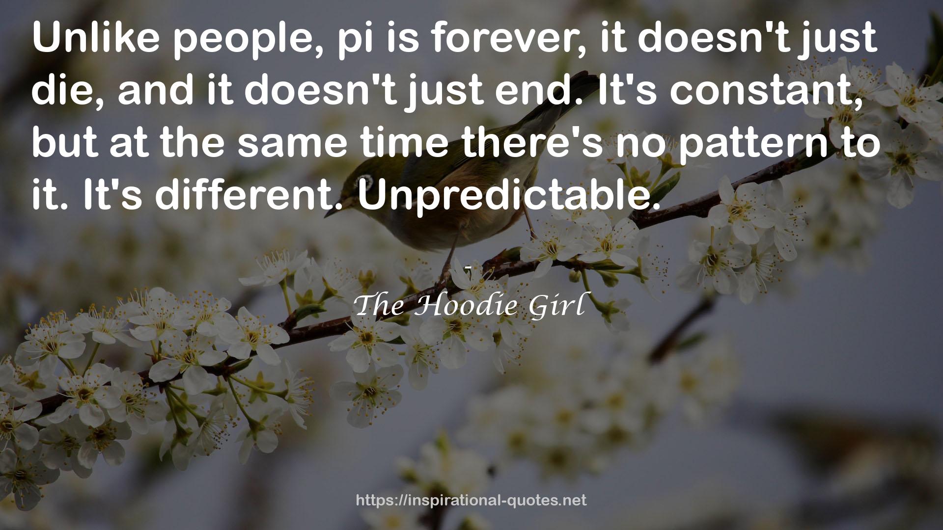 The Hoodie Girl QUOTES