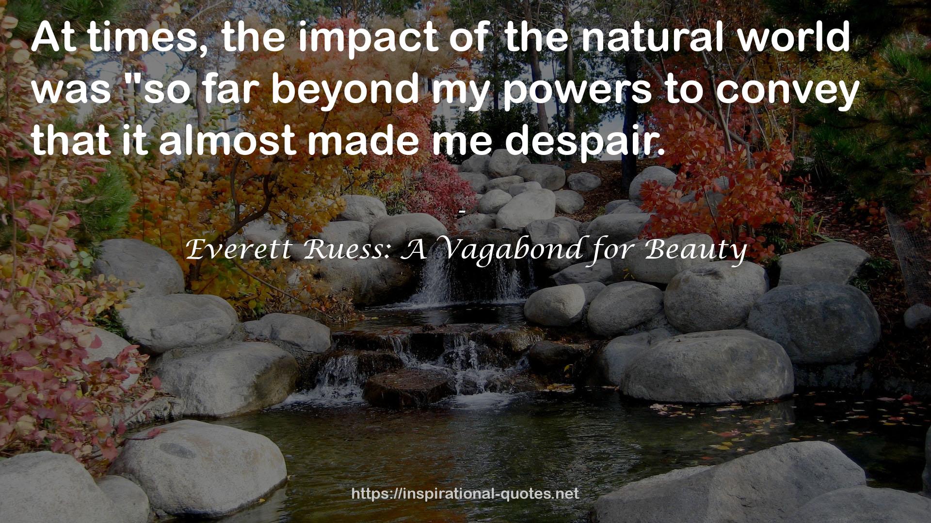 Everett Ruess: A Vagabond for Beauty QUOTES