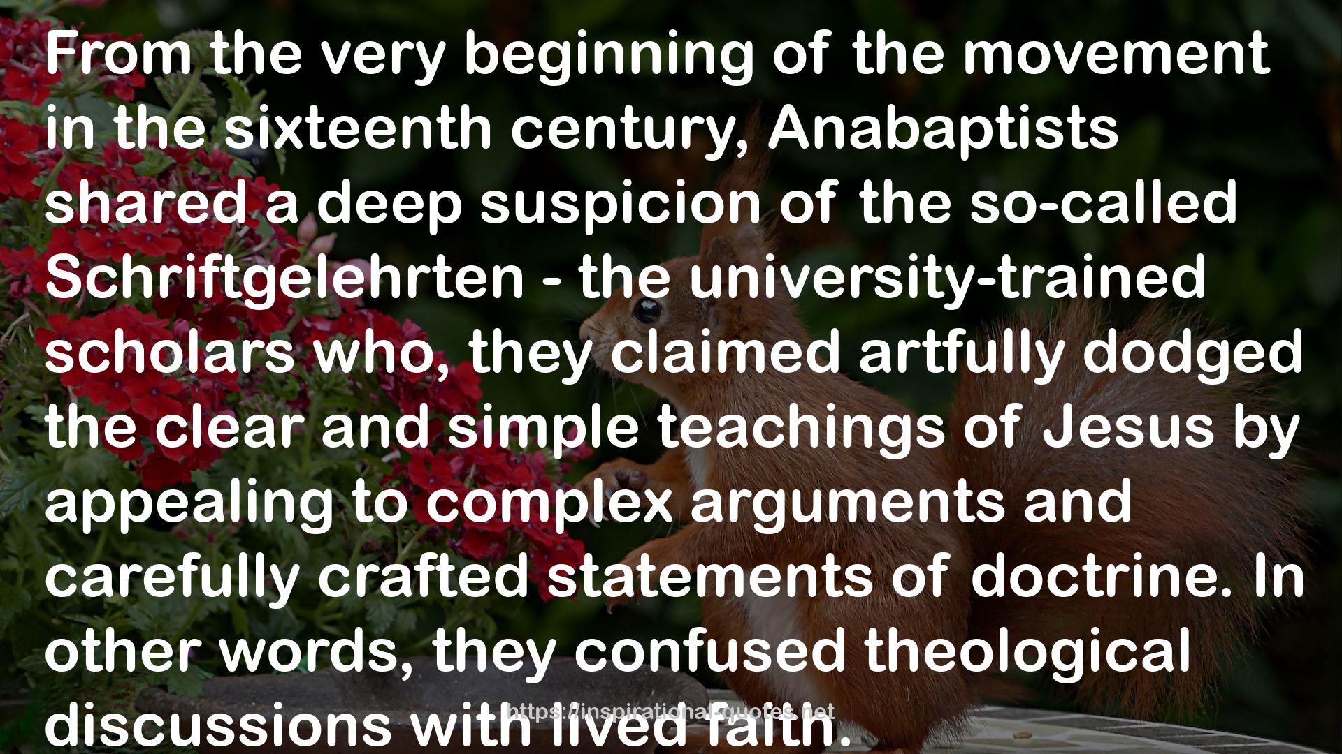 Anabaptists  QUOTES