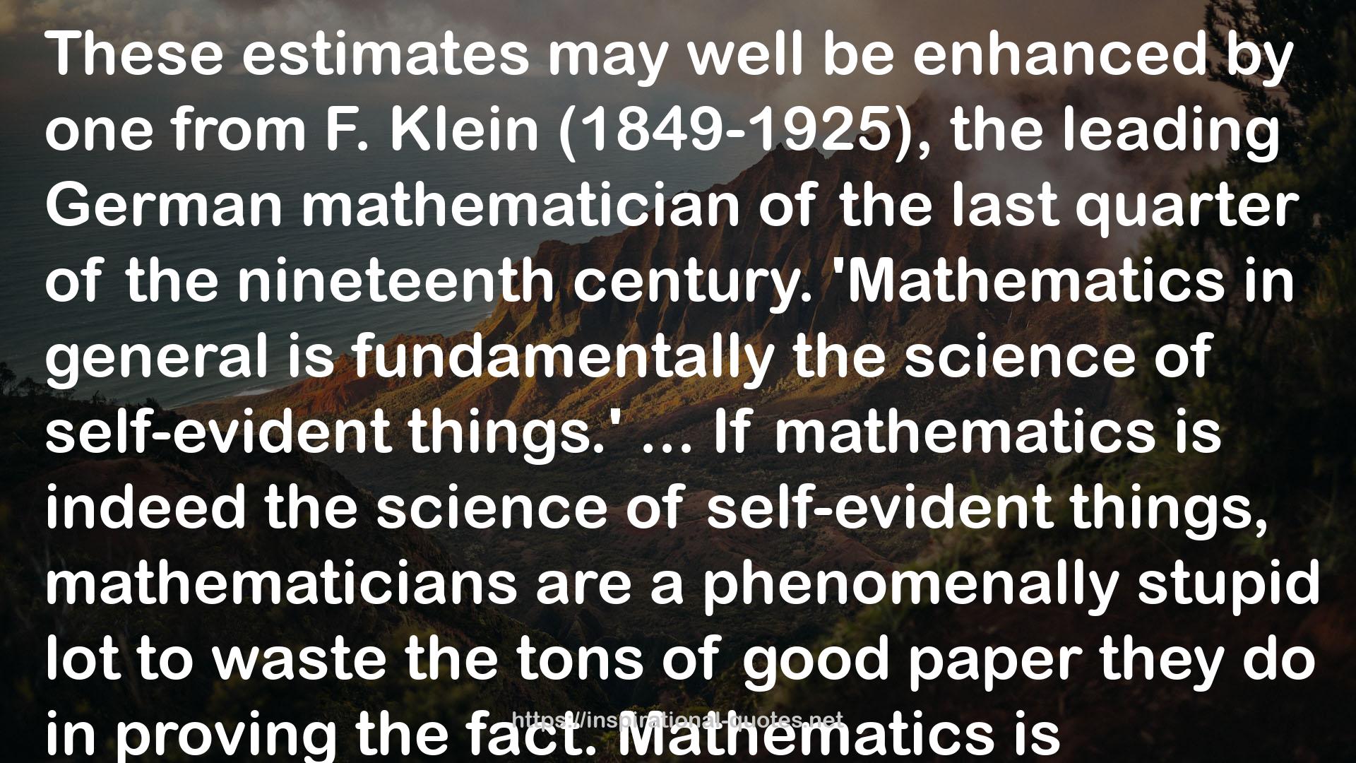 Mathematics: Queen and Servant of Science QUOTES