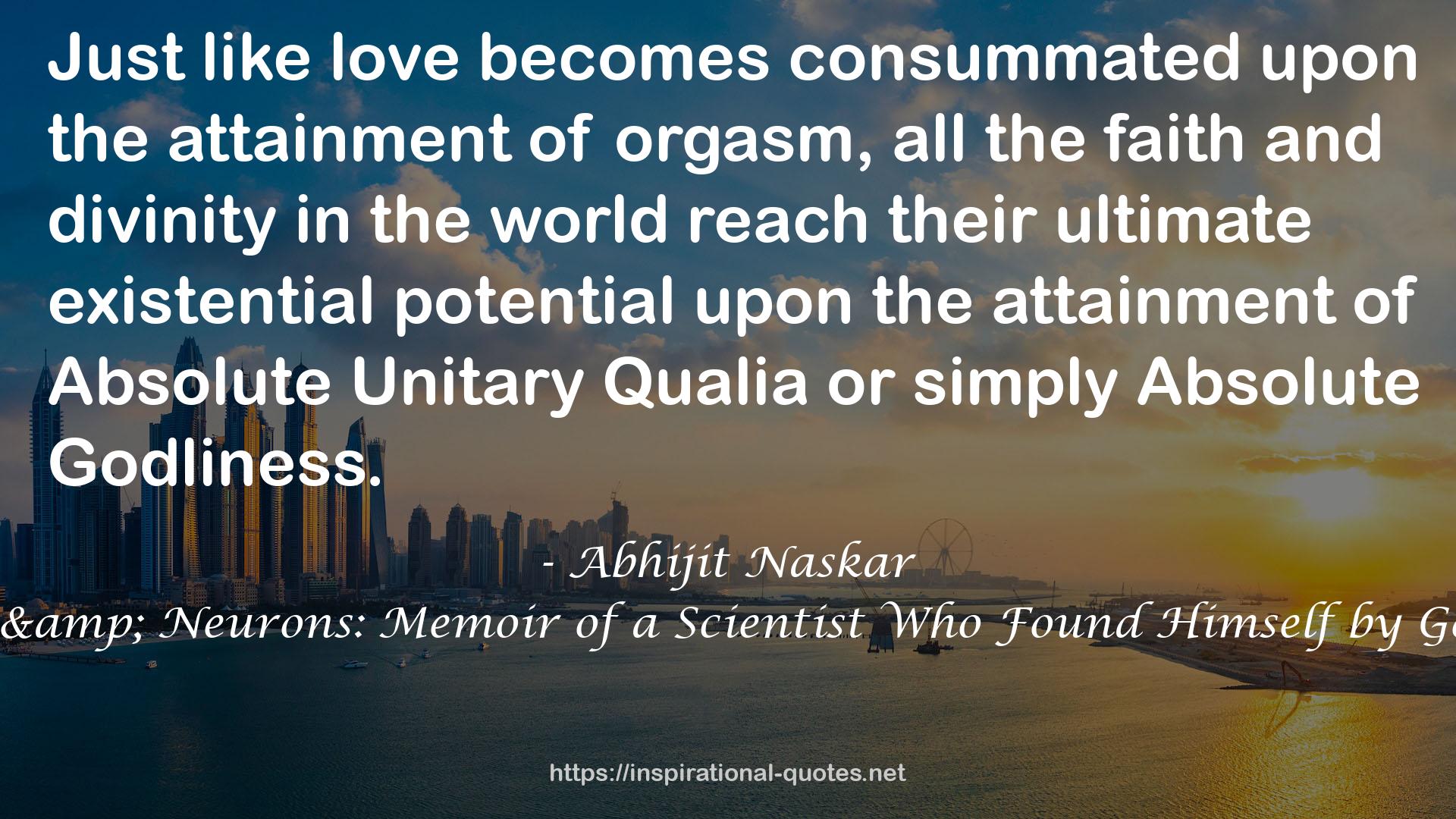 Unitary Qualia  QUOTES