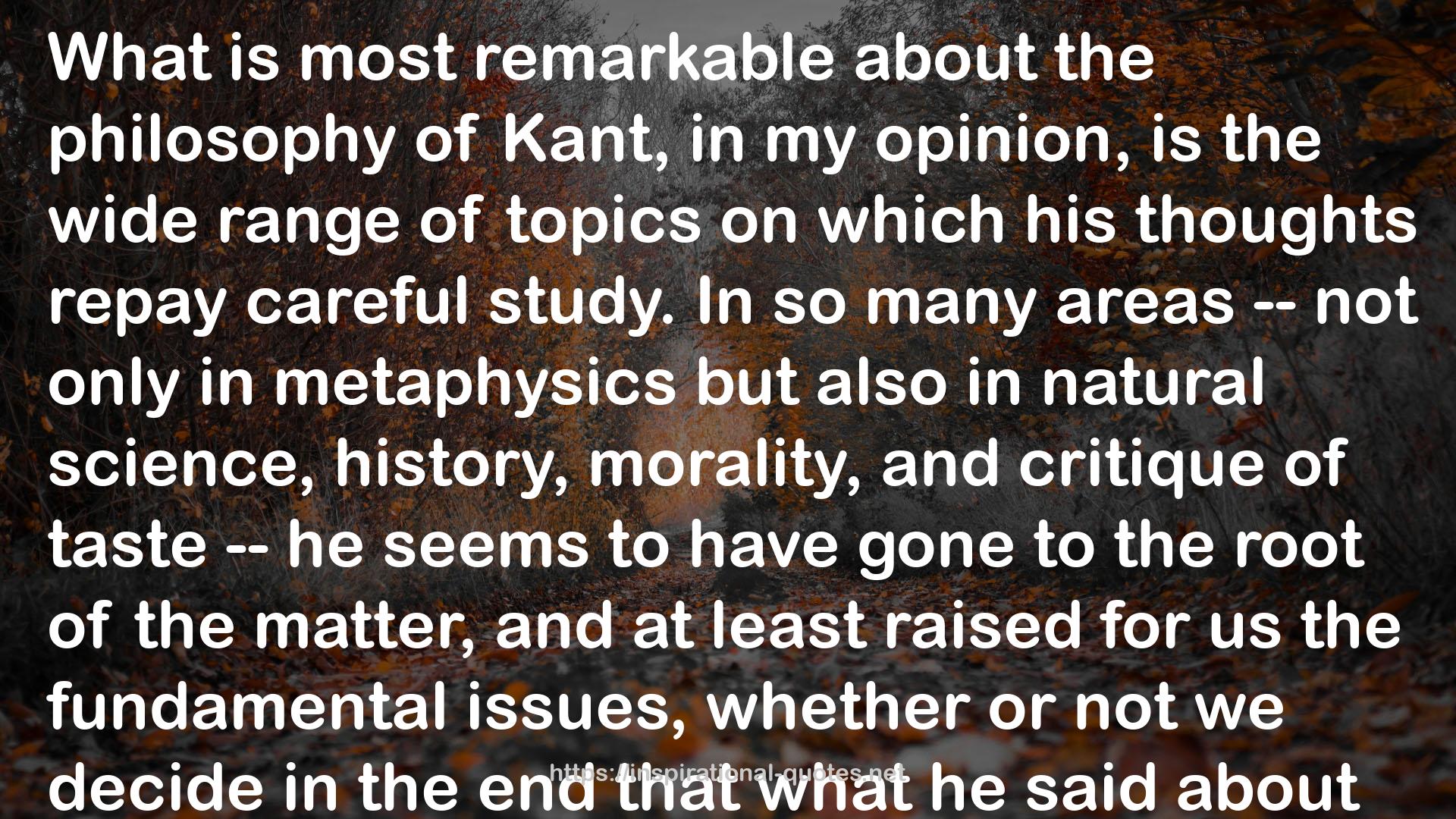 Kant QUOTES