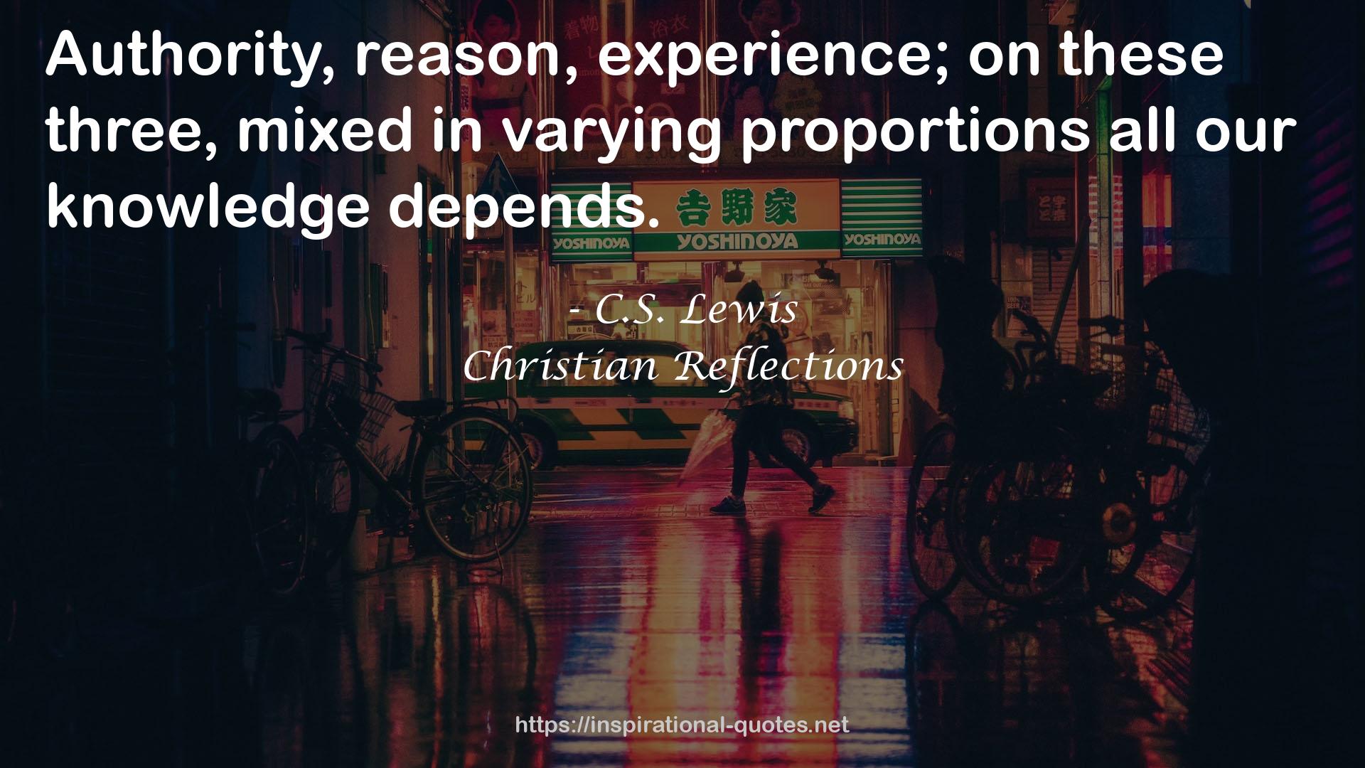 Christian Reflections QUOTES