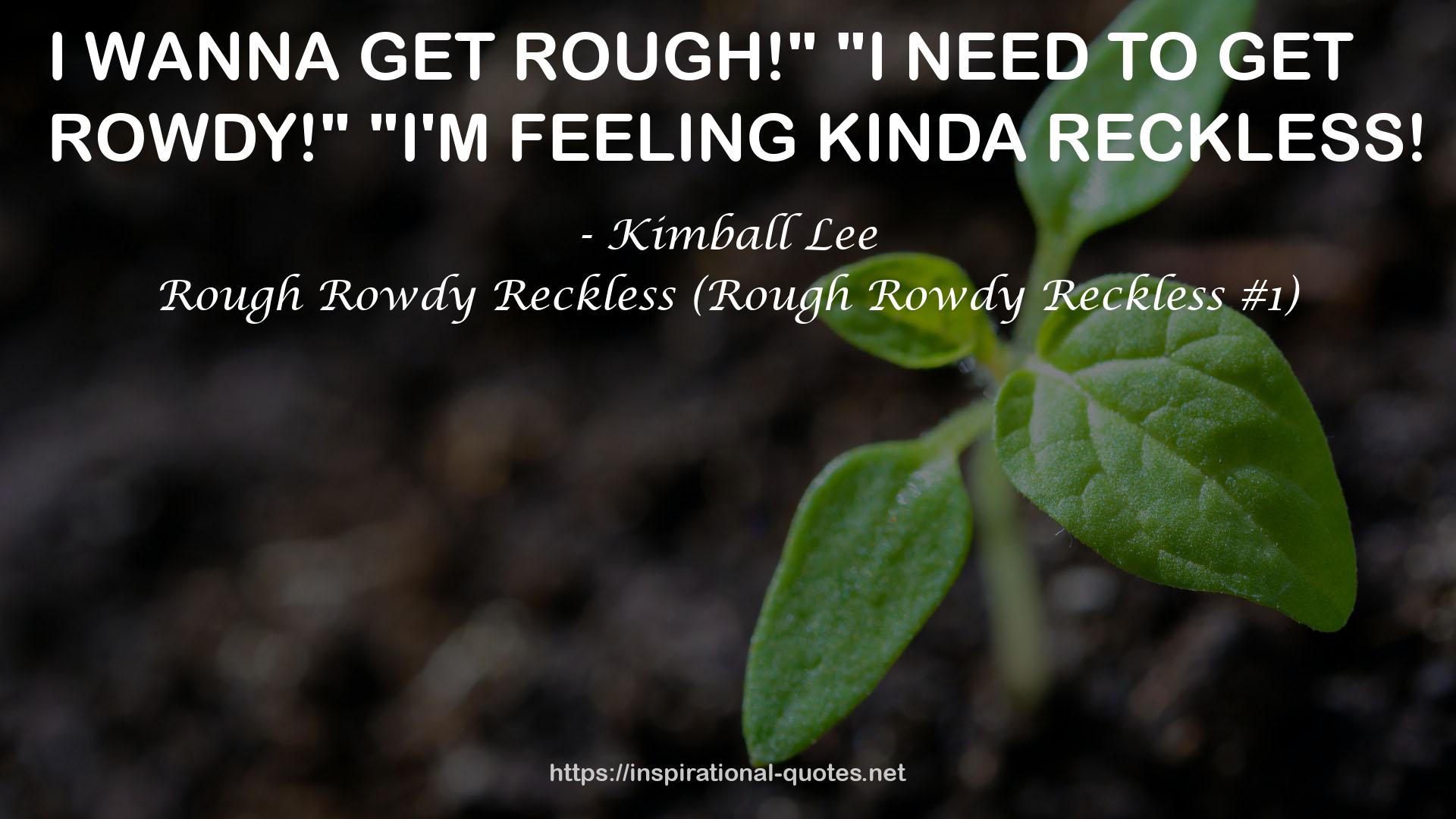 Rough Rowdy Reckless (Rough Rowdy Reckless #1) QUOTES