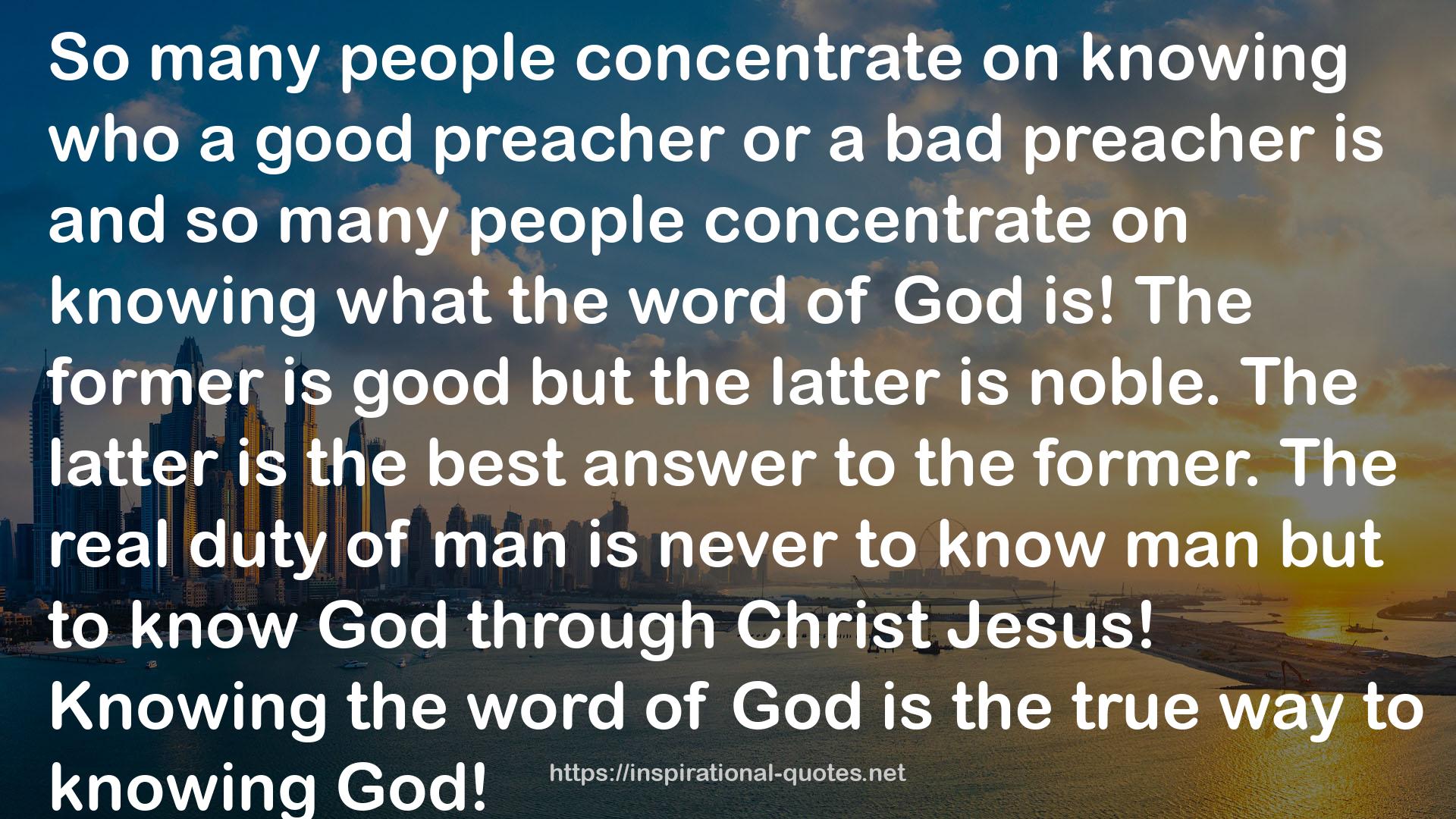 a bad preacher  QUOTES