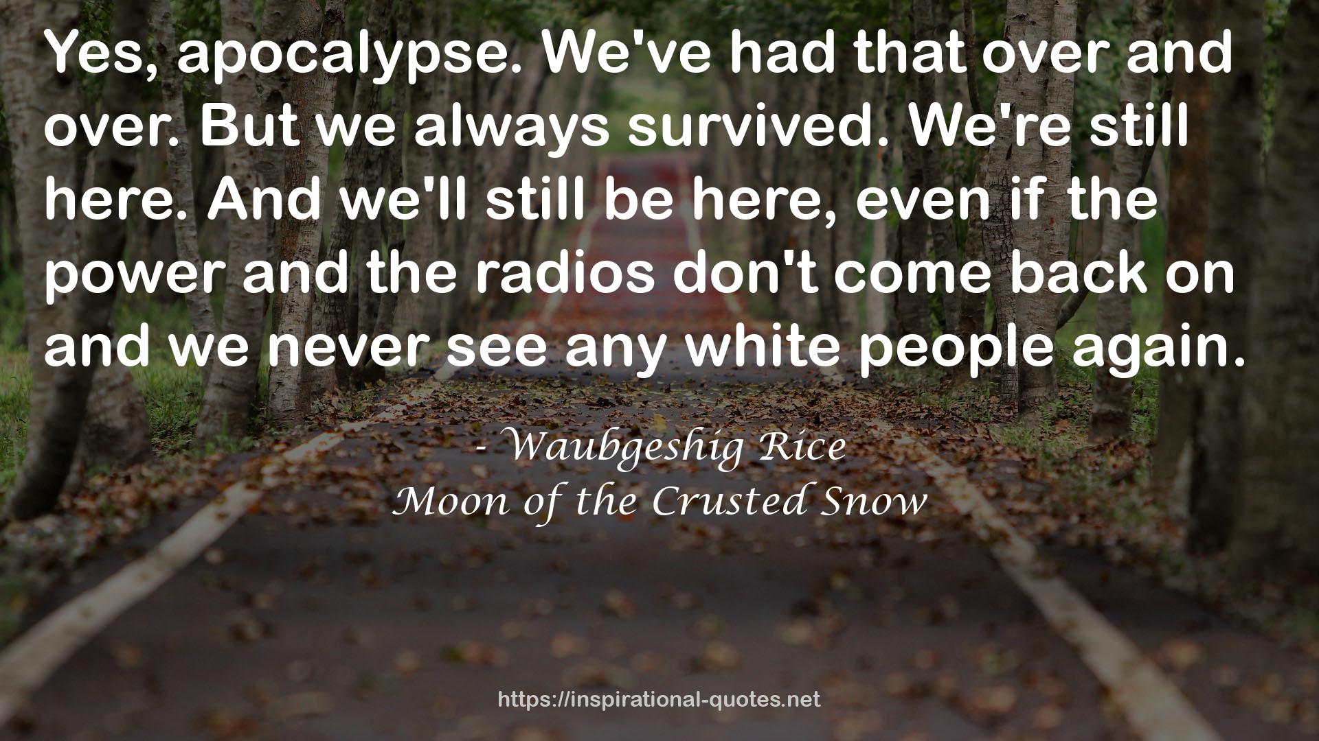 Moon of the Crusted Snow QUOTES