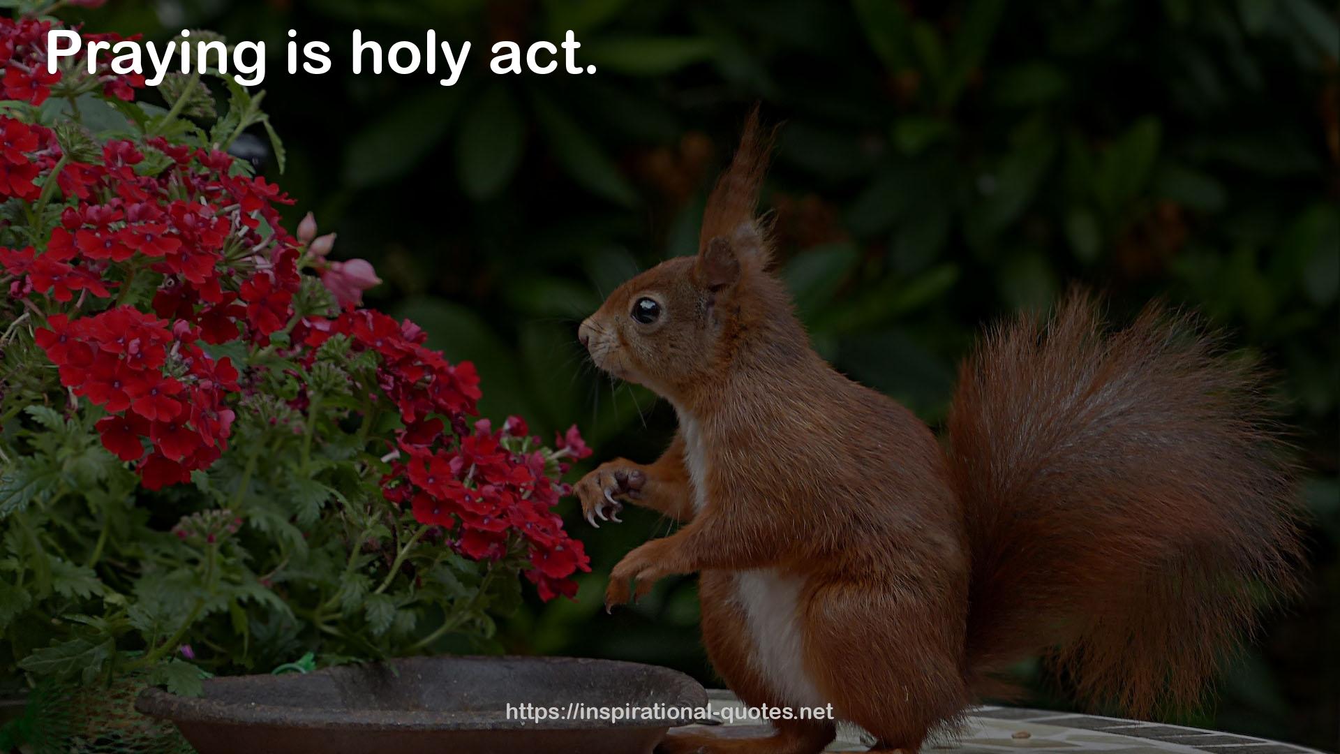 holy act  QUOTES