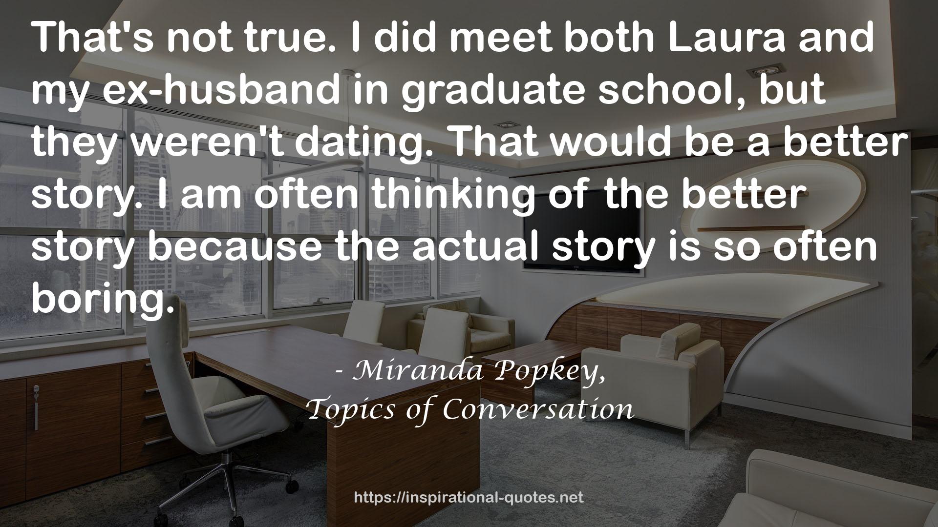 Miranda Popkey, QUOTES