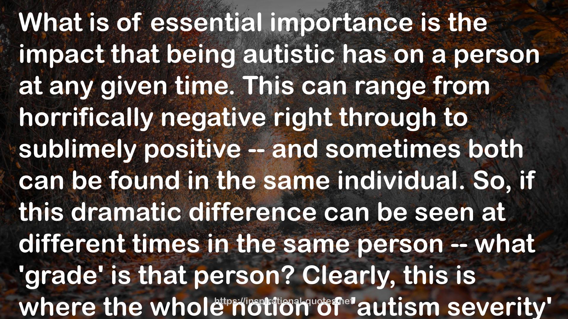 Autism and Asperger Syndrome in Adults QUOTES