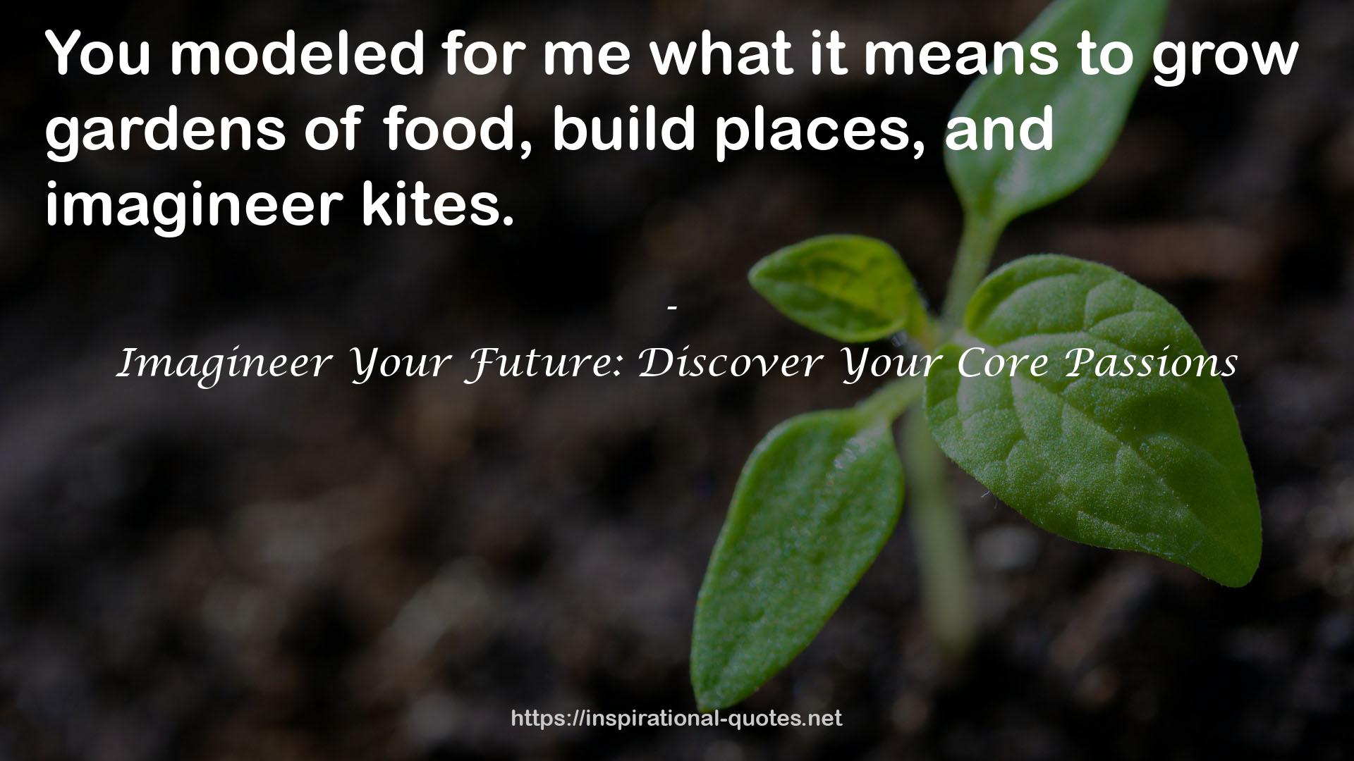 Imagineer Your Future: Discover Your Core Passions QUOTES