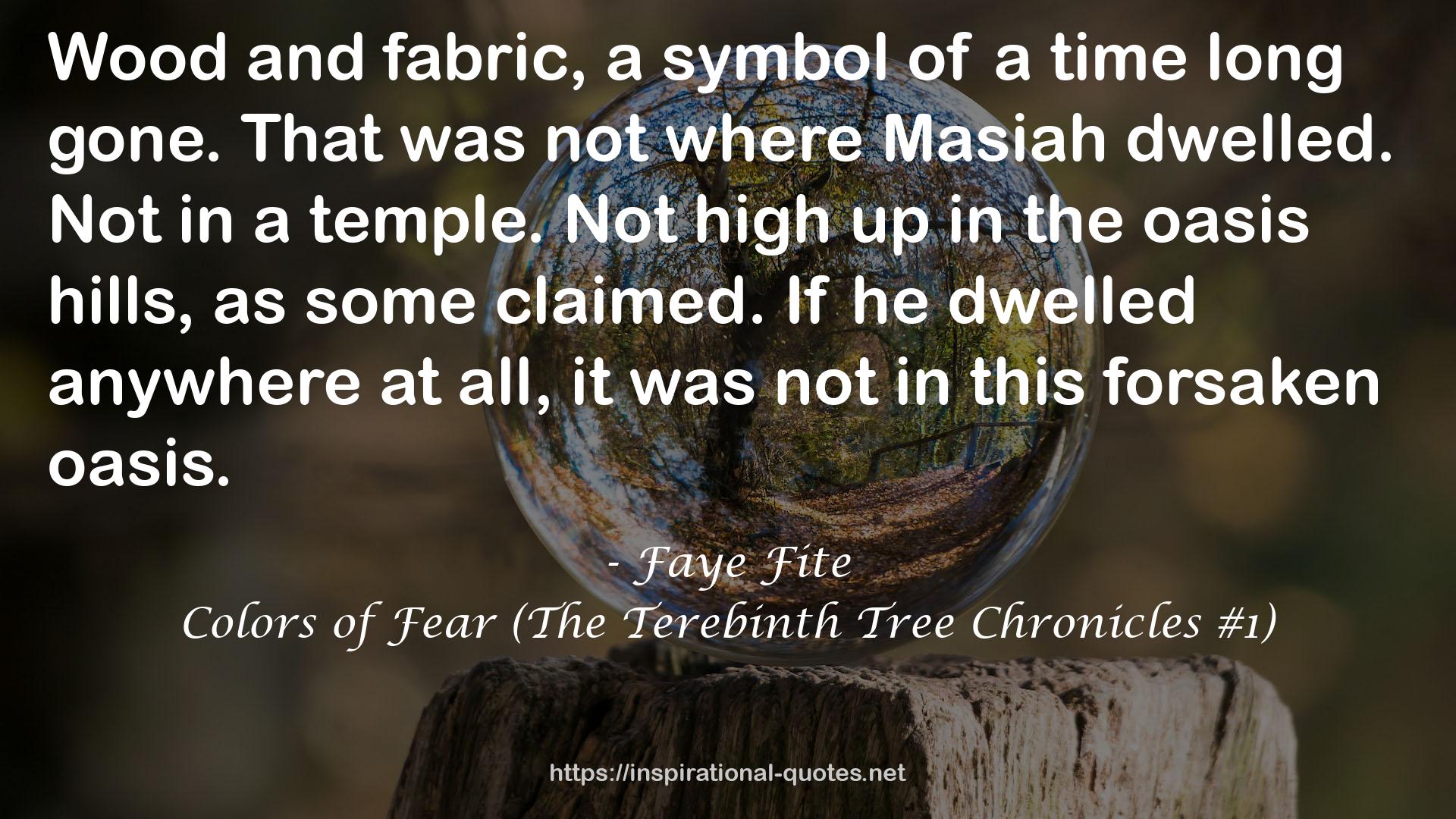 Colors of Fear (The Terebinth Tree Chronicles #1) QUOTES