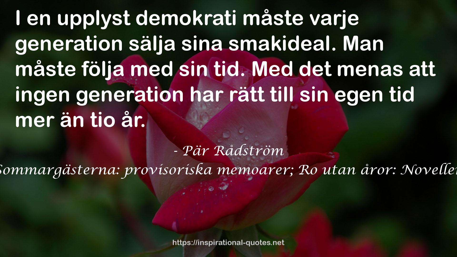 Pär Rådström QUOTES