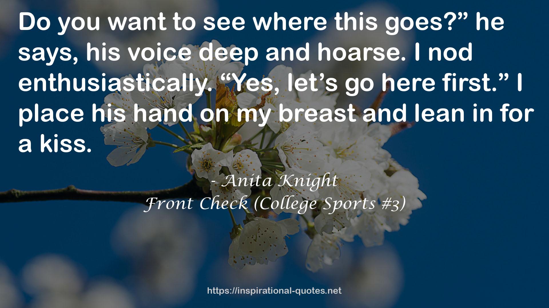 Front Check (College Sports #3) QUOTES