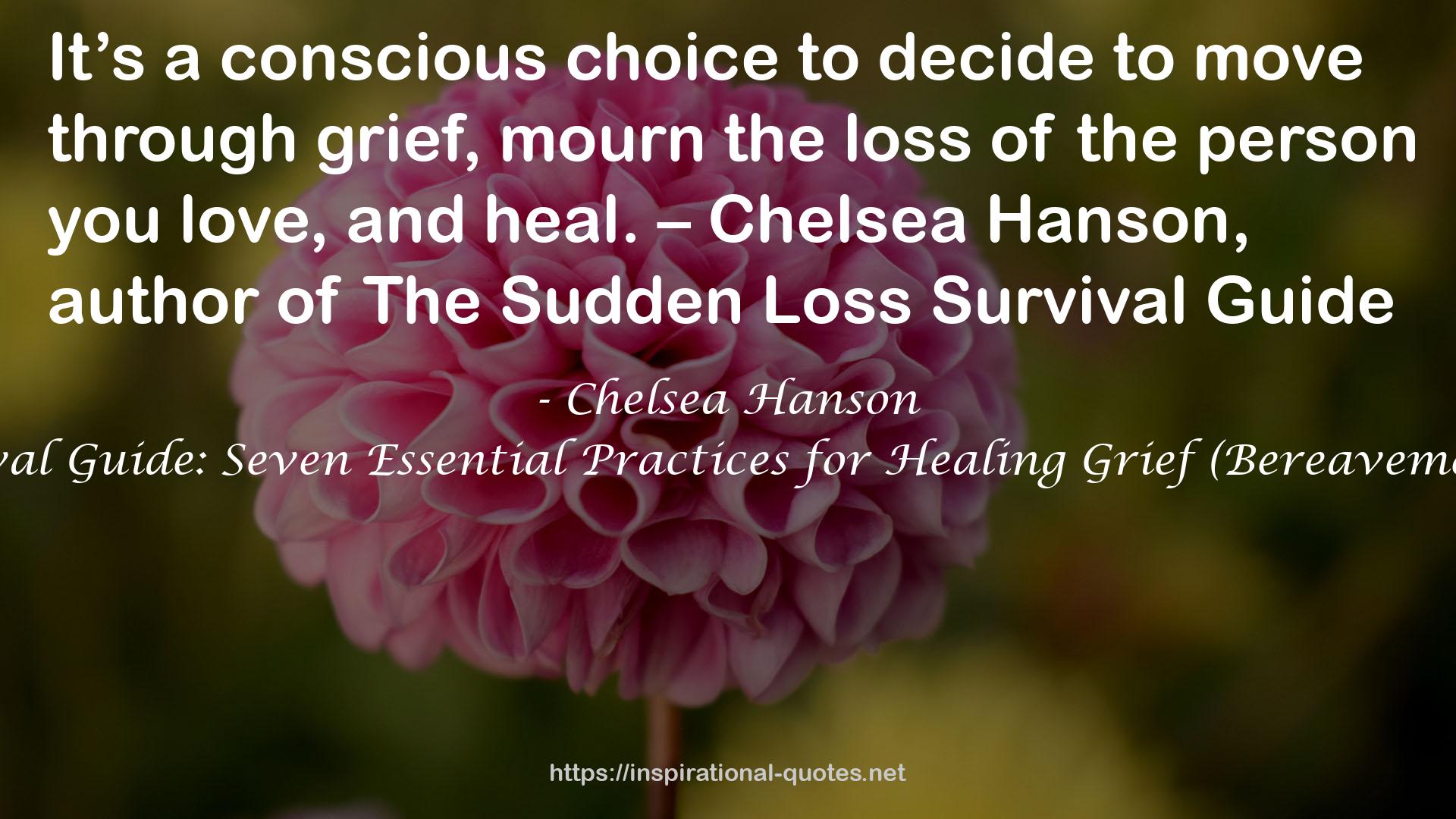 The Sudden Loss Survival Guide: Seven Essential Practices for Healing Grief (Bereavement, Suicide, Mourning) QUOTES