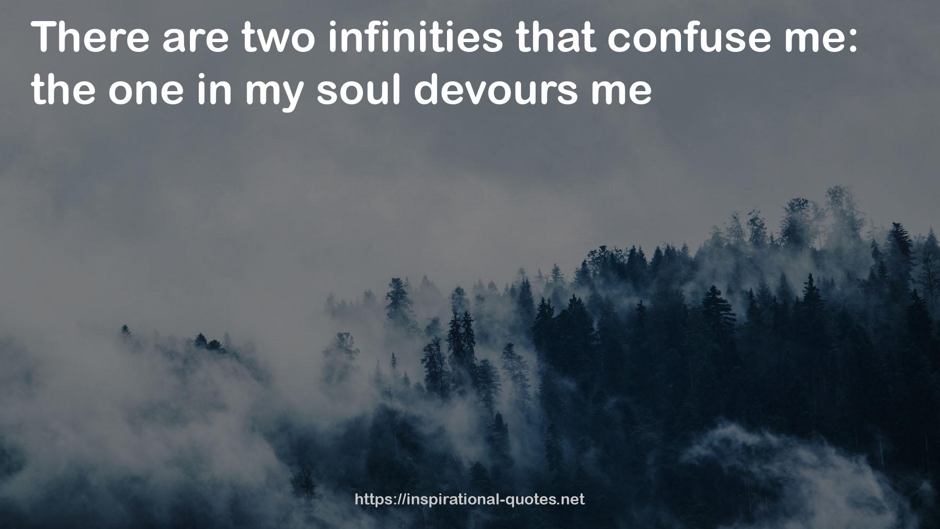 two infinities  QUOTES