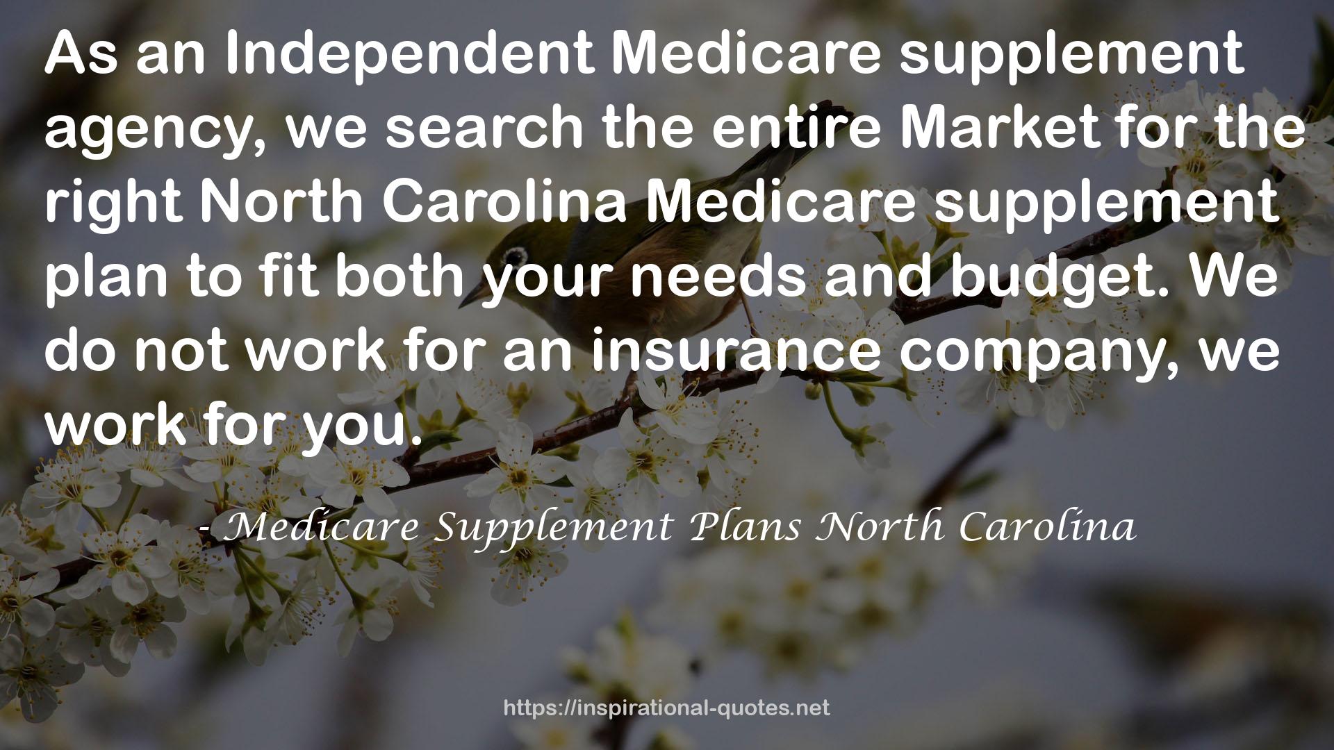 Medicare Supplement Plans North Carolina QUOTES