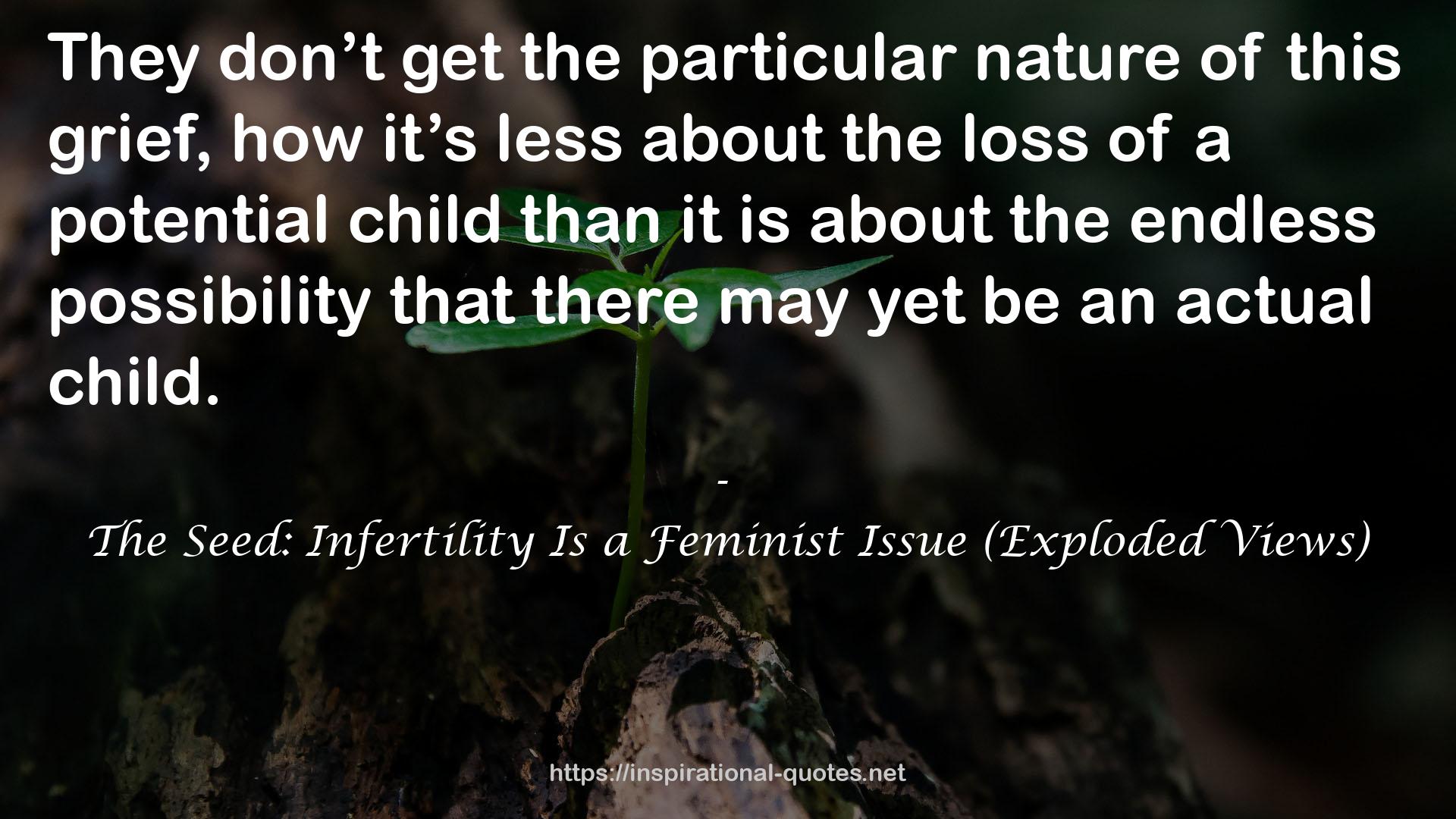 The Seed: Infertility Is a Feminist Issue (Exploded Views) QUOTES