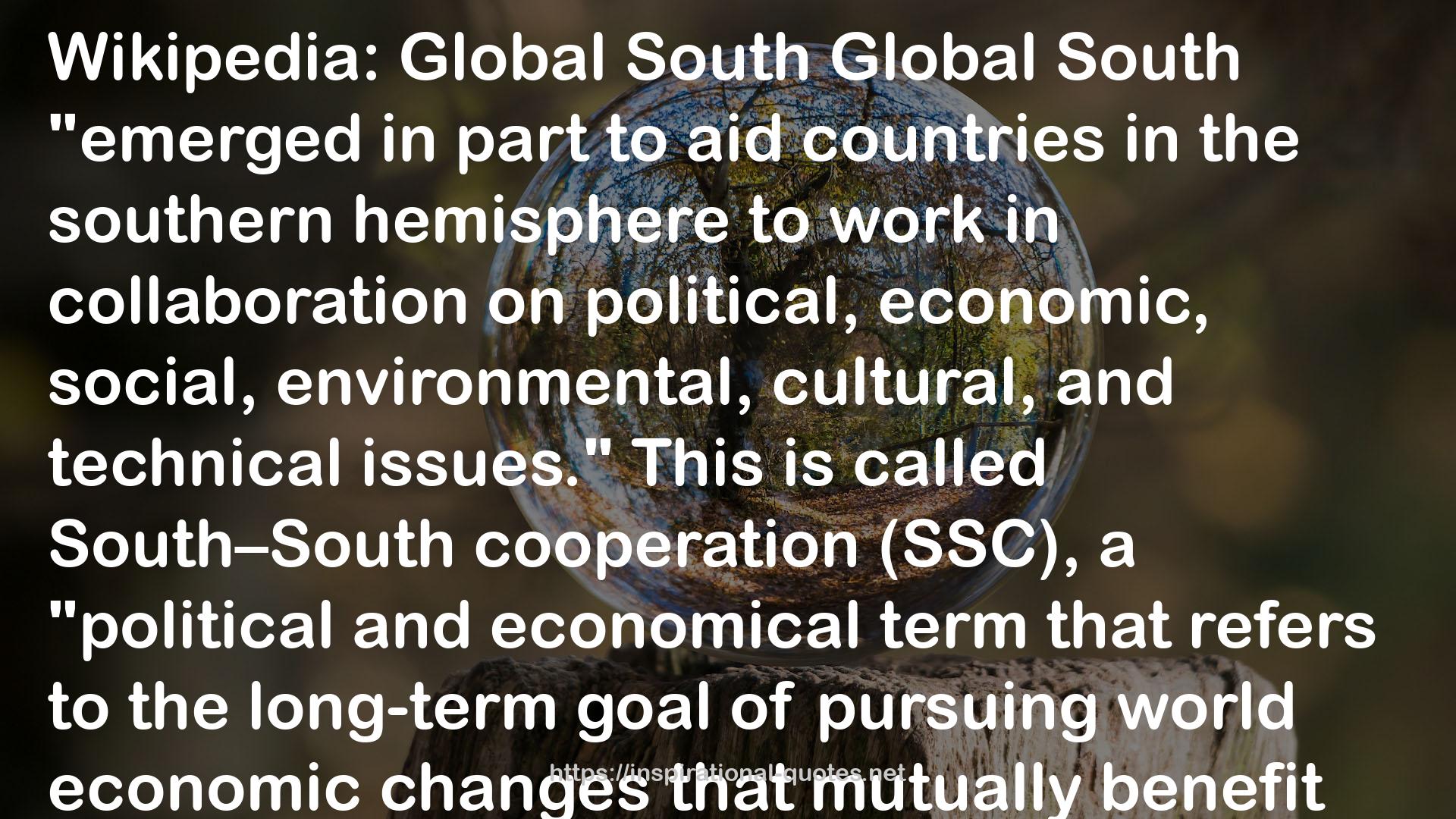 Wikipedia: Global South QUOTES