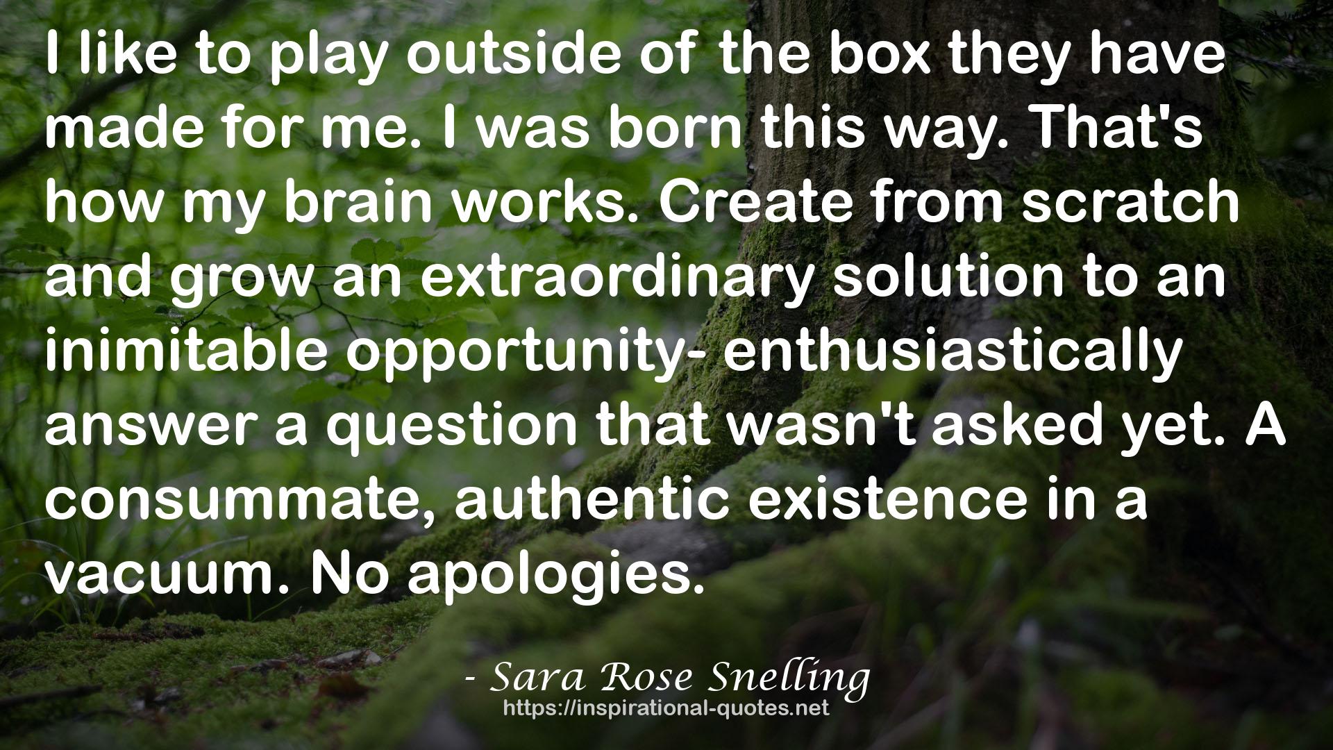 Sara Rose Snelling QUOTES