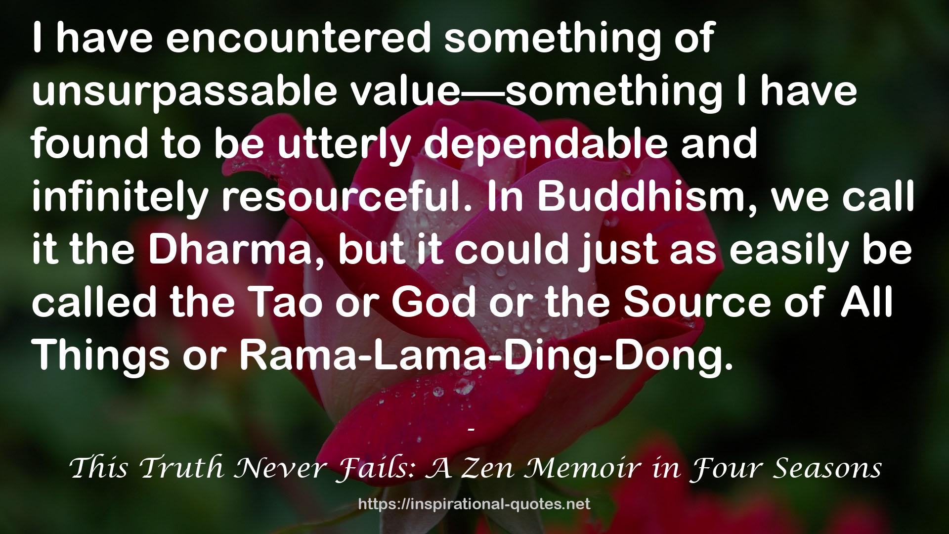 This Truth Never Fails: A Zen Memoir in Four Seasons QUOTES