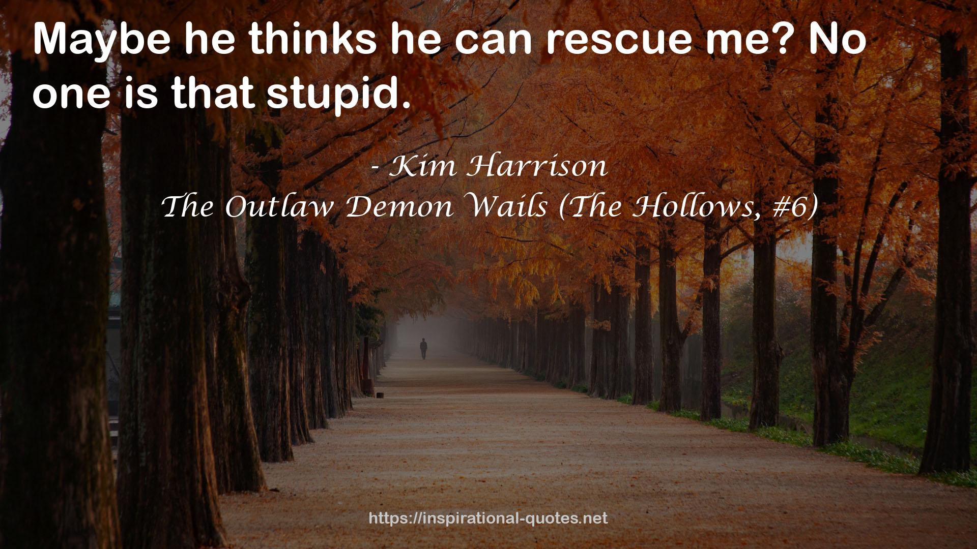 The Outlaw Demon Wails (The Hollows, #6) QUOTES