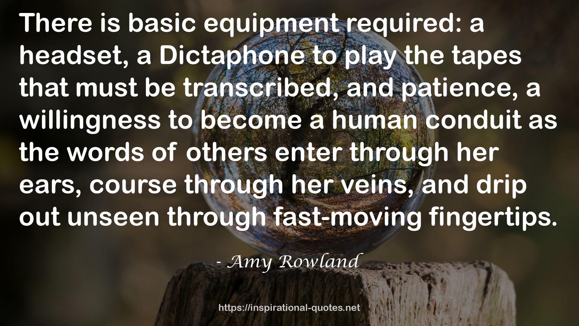 Amy Rowland QUOTES