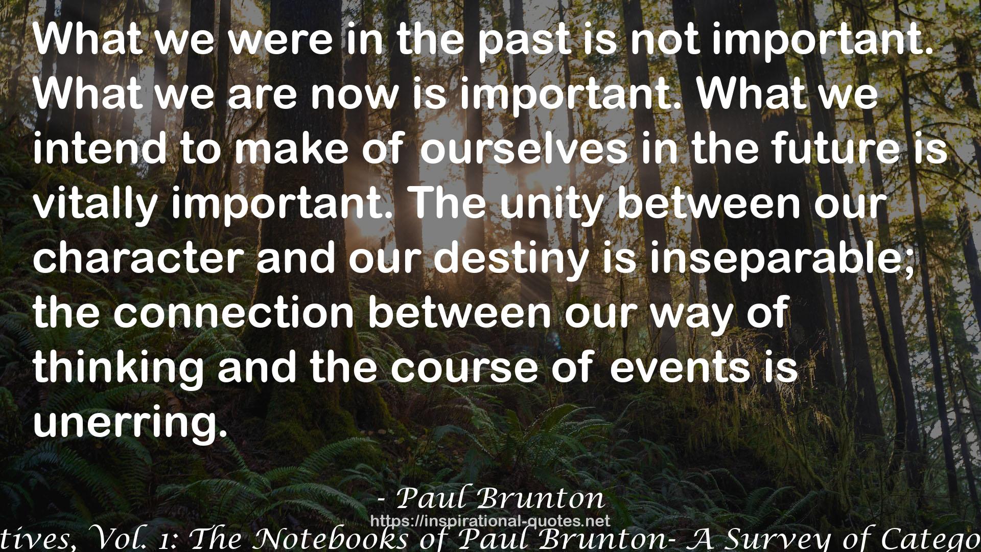 Perspectives, Vol. 1: The Notebooks of Paul Brunton- A Survey of Categories 1-28 QUOTES