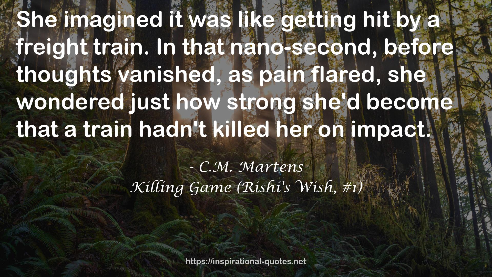 Killing Game (Rishi's Wish, #1) QUOTES