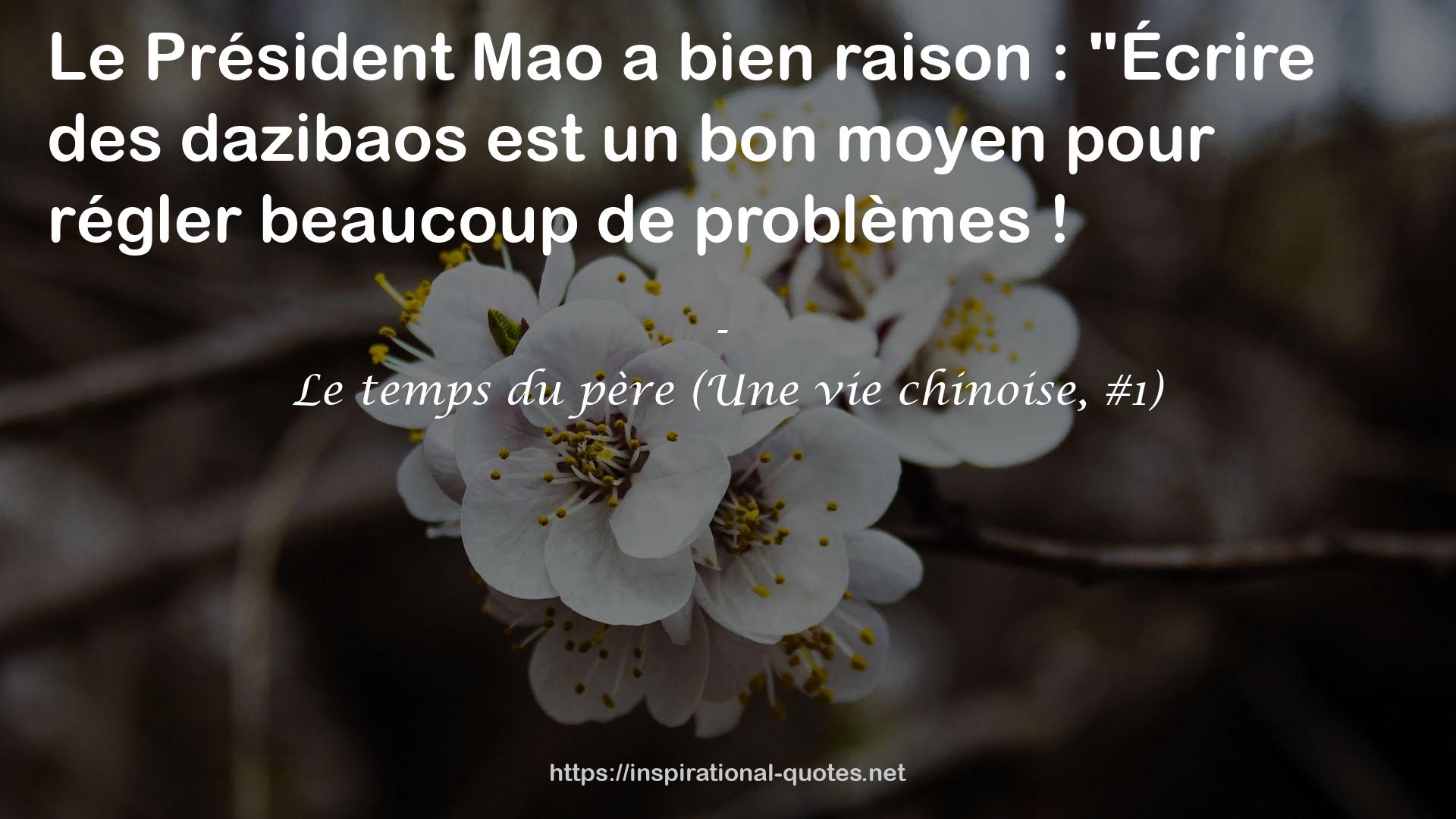 Le temps du père (Une vie chinoise, #1) QUOTES