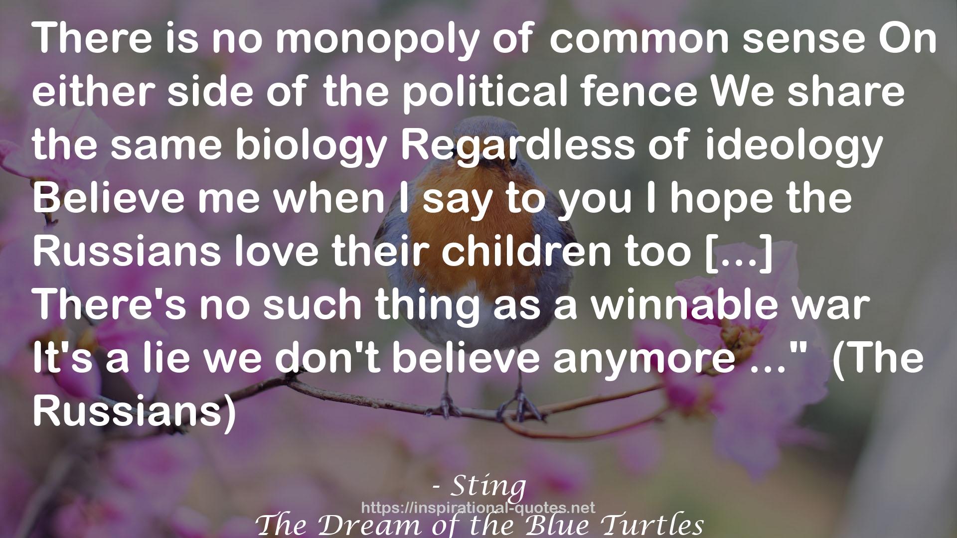 The Dream of the Blue Turtles QUOTES