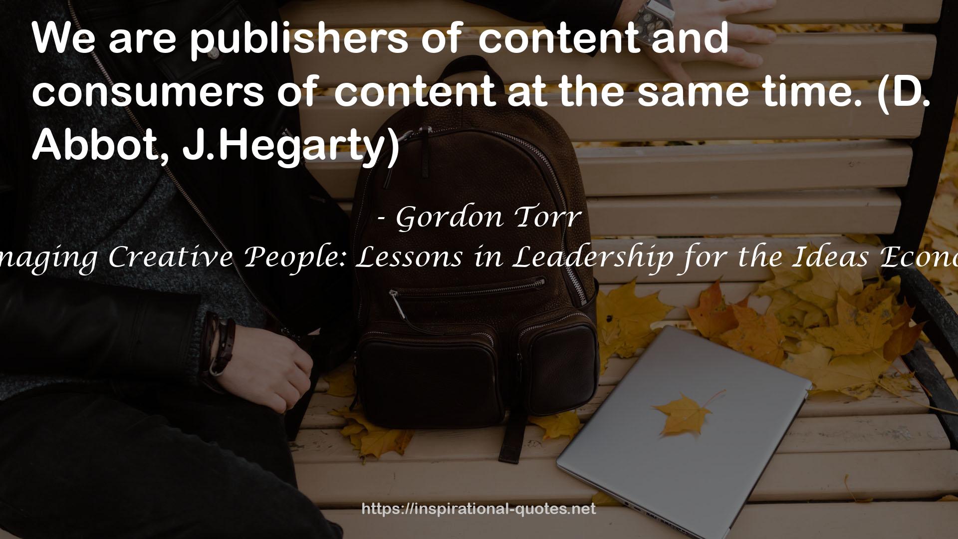 Gordon Torr QUOTES