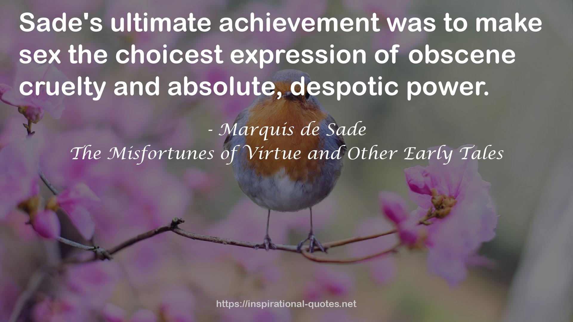 The Misfortunes of Virtue and Other Early Tales QUOTES