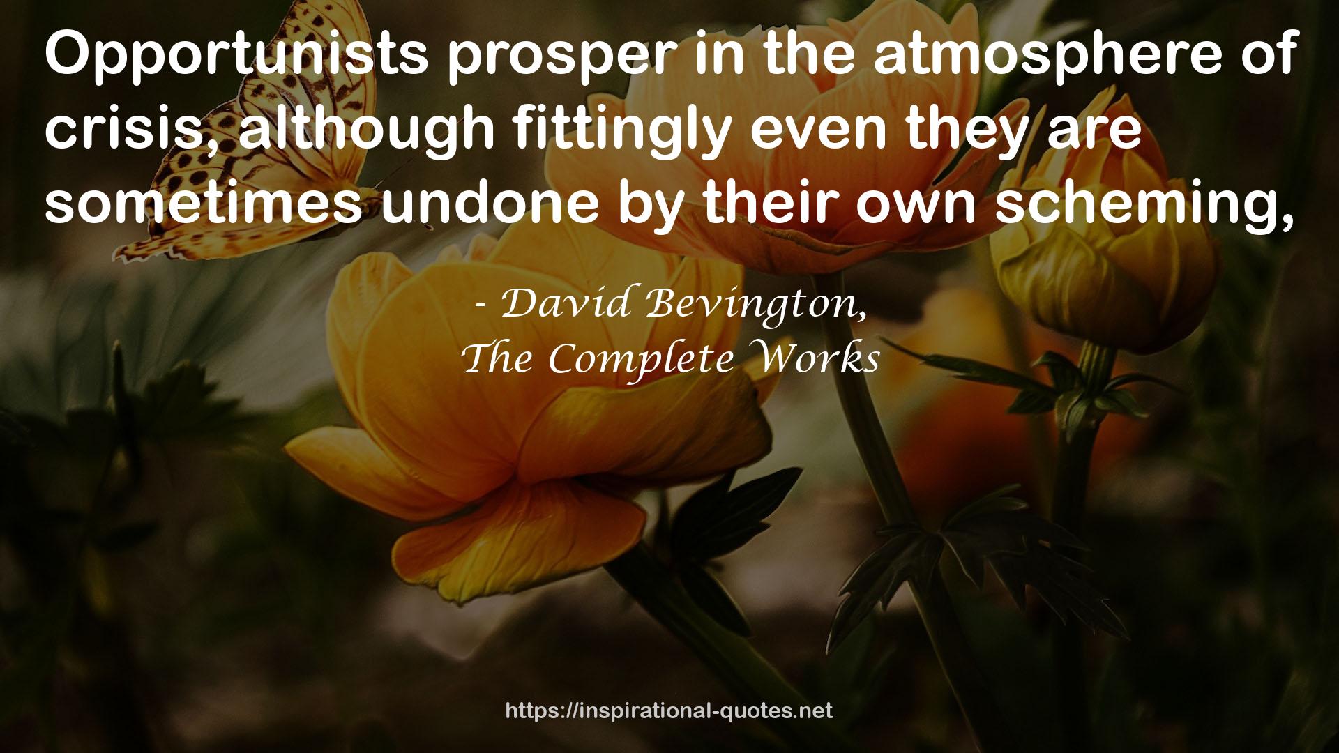 David Bevington, QUOTES