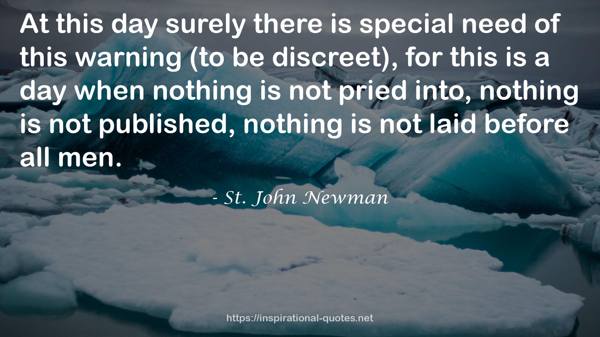 St. John Newman QUOTES