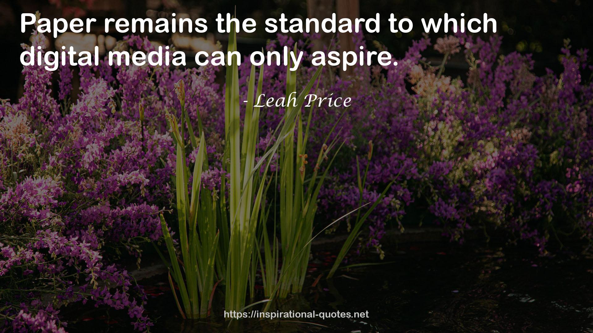 Leah Price QUOTES