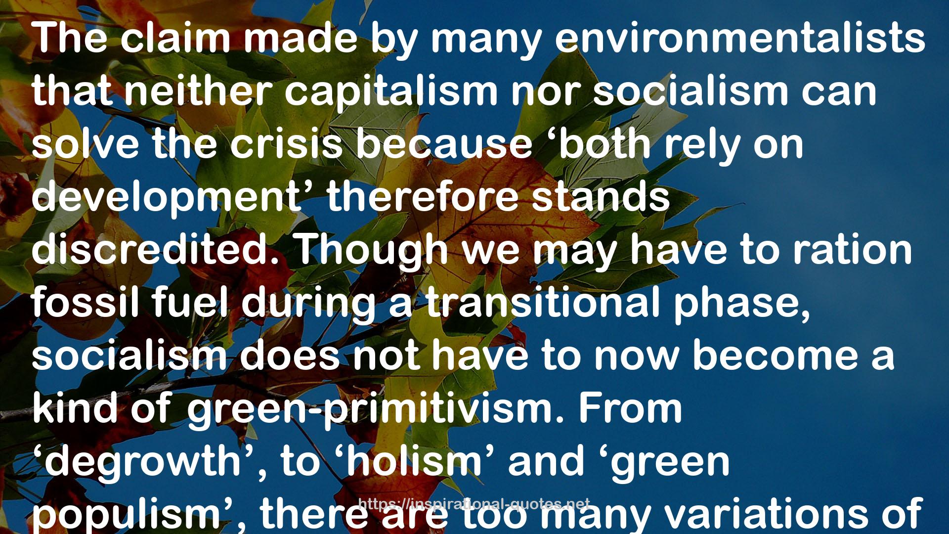 Socialism or Extinction: Climate, Automation and War in the Final Capitalist Breakdown QUOTES