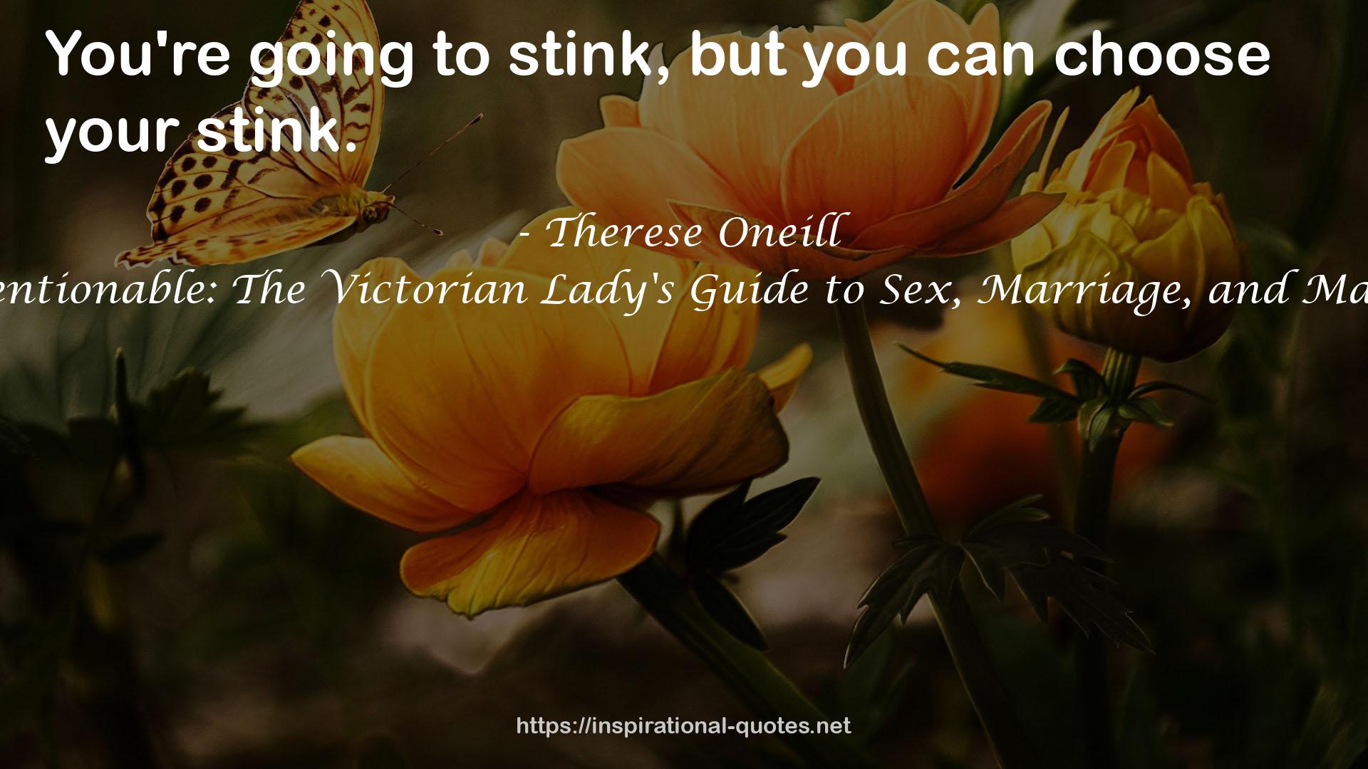 Unmentionable: The Victorian Lady's Guide to Sex, Marriage, and Manners QUOTES