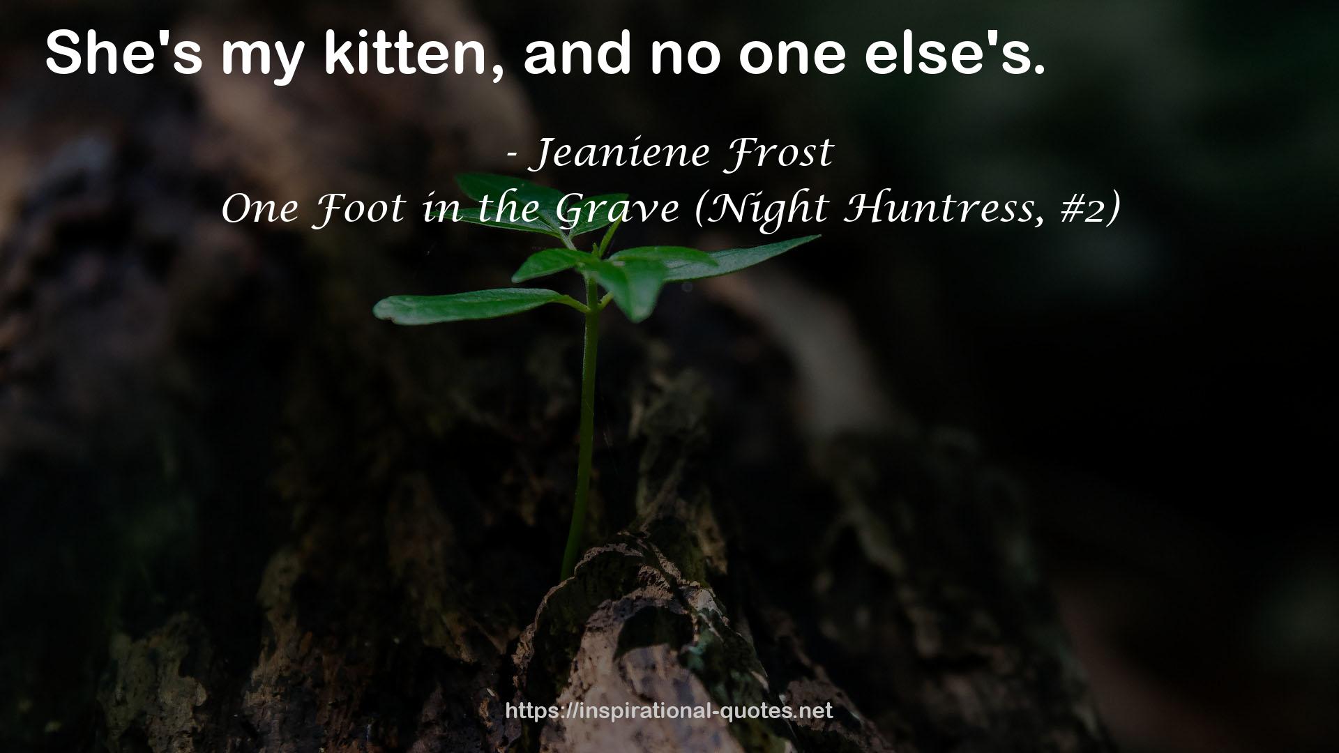 One Foot in the Grave (Night Huntress, #2) QUOTES