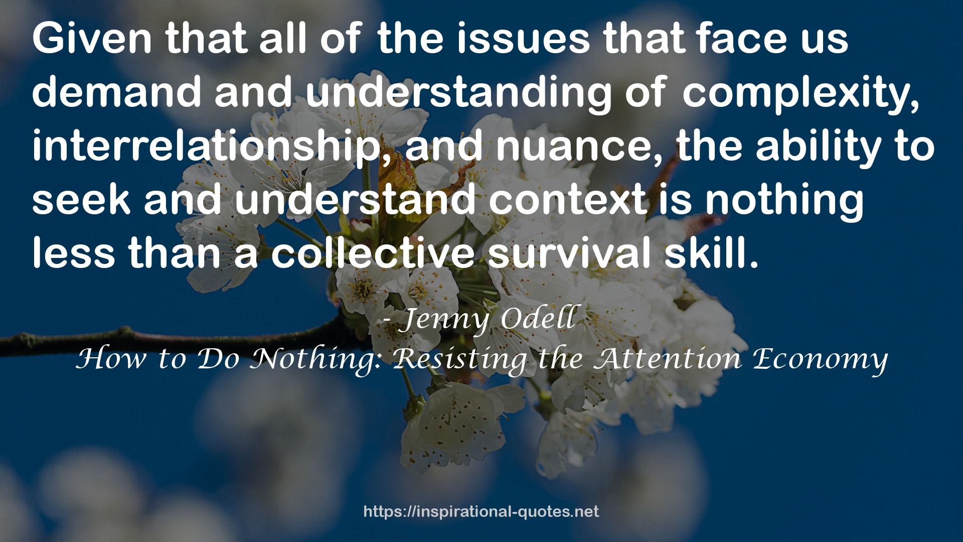 How to Do Nothing: Resisting the Attention Economy QUOTES