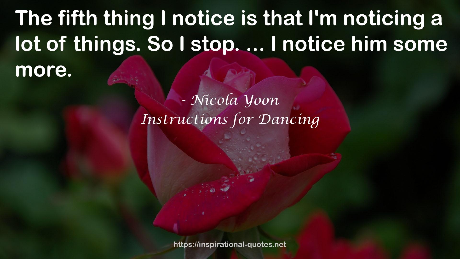 Instructions for Dancing QUOTES