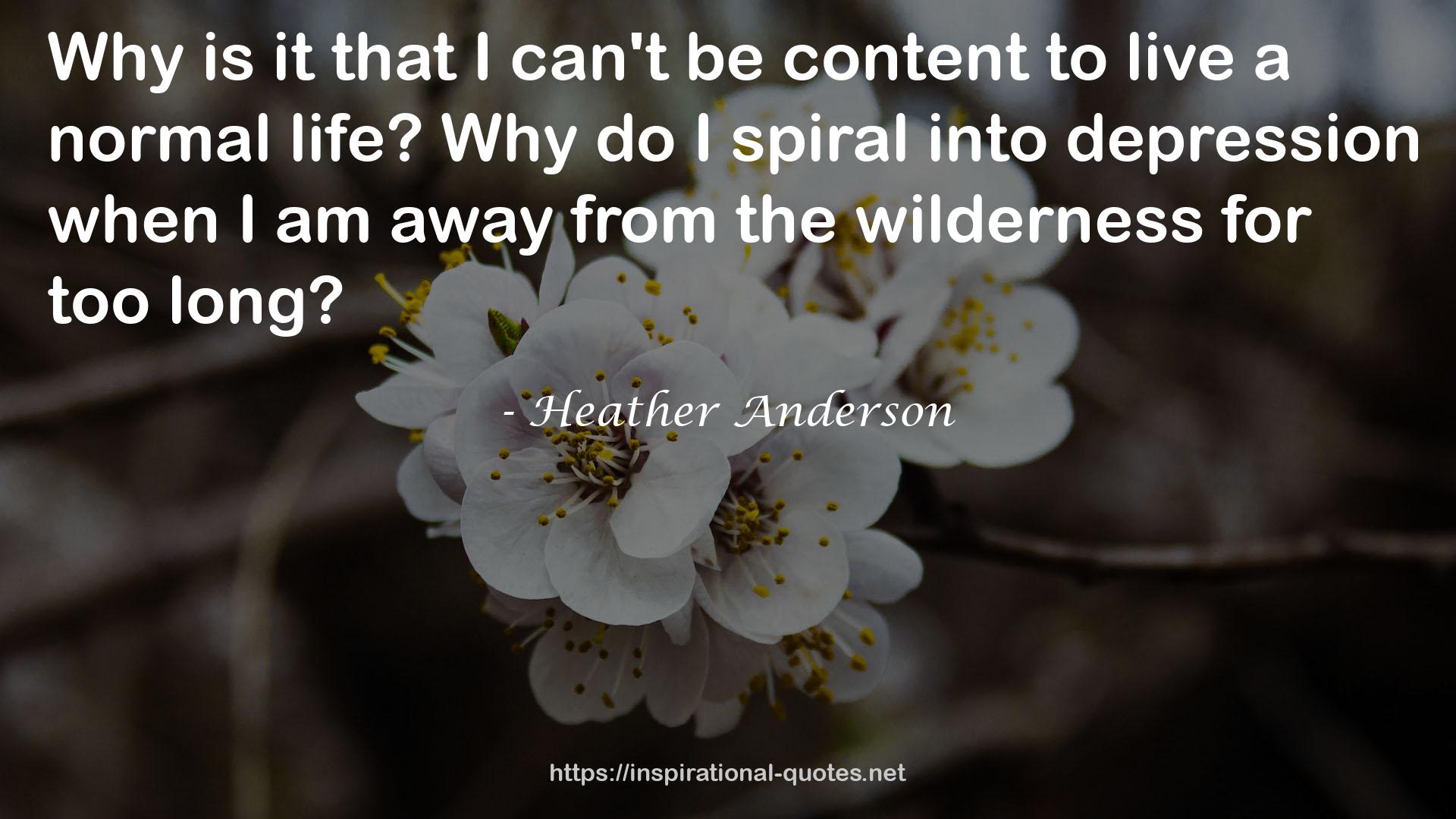 Heather Anderson QUOTES