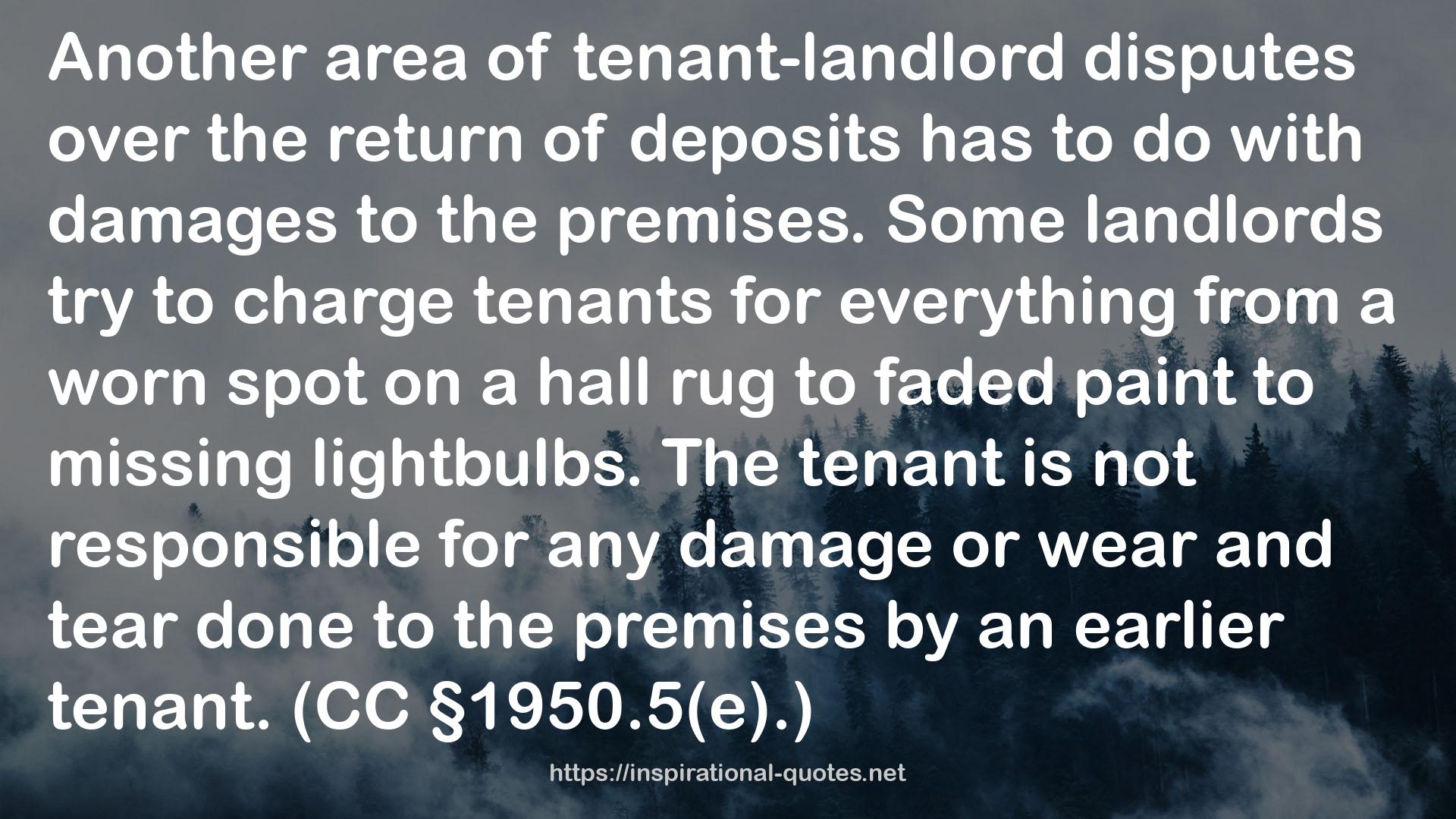 California Tenants' Rights QUOTES