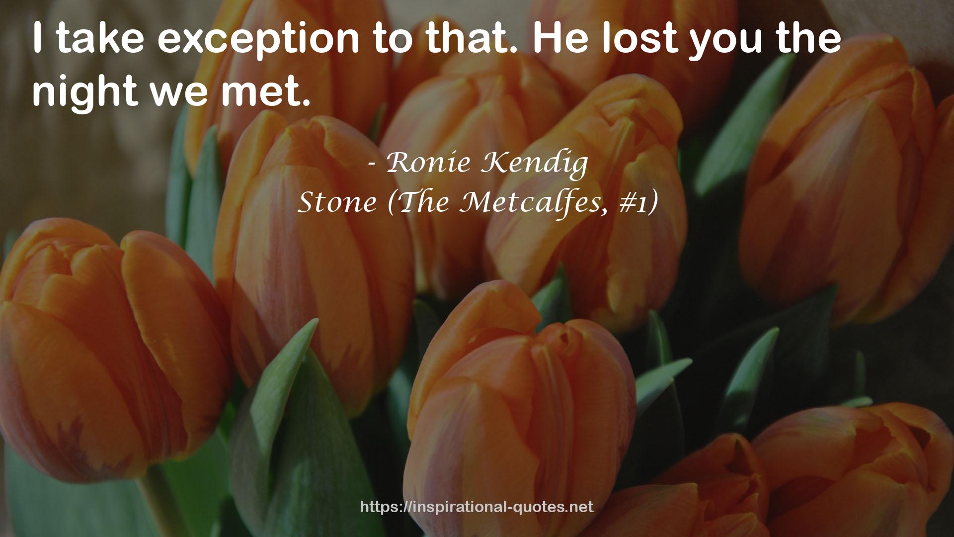 Stone (The Metcalfes, #1) QUOTES