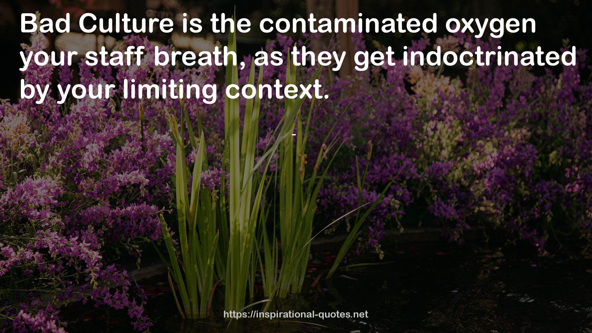 the contaminated oxygen  QUOTES