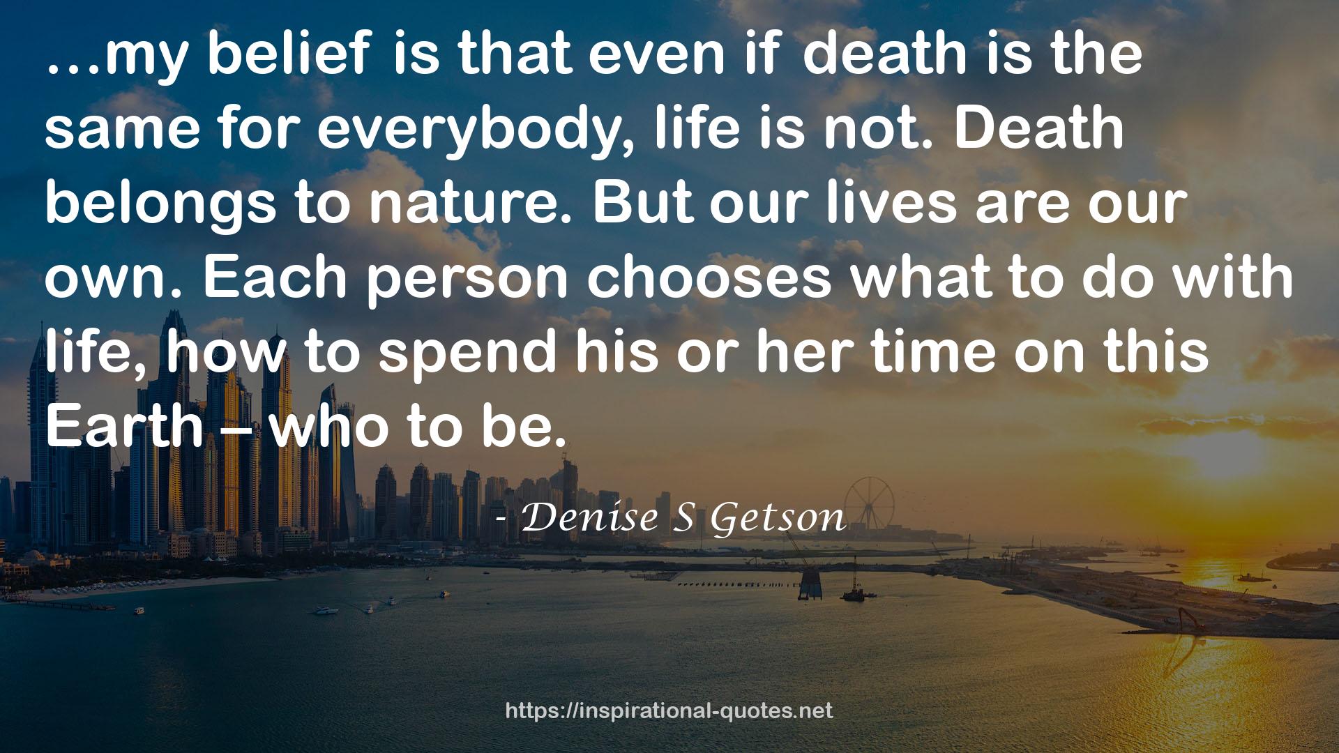 Denise S Getson QUOTES