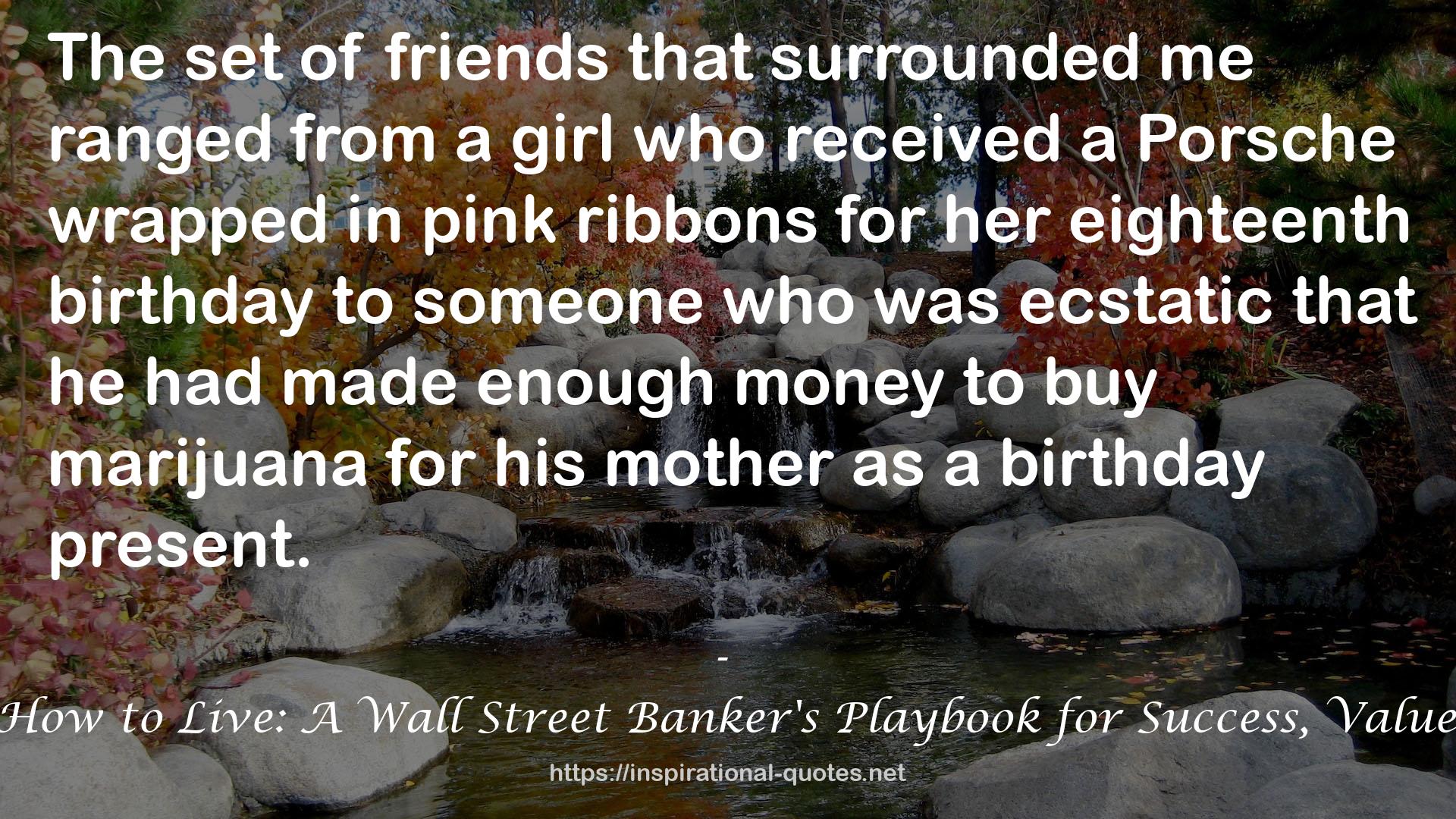 Precisely How to Live: A Wall Street Banker's Playbook for Success, Values, and Joy QUOTES